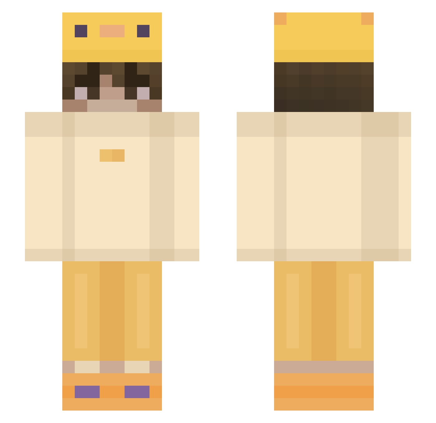 Cavani9 Minecraft skin, front and back view