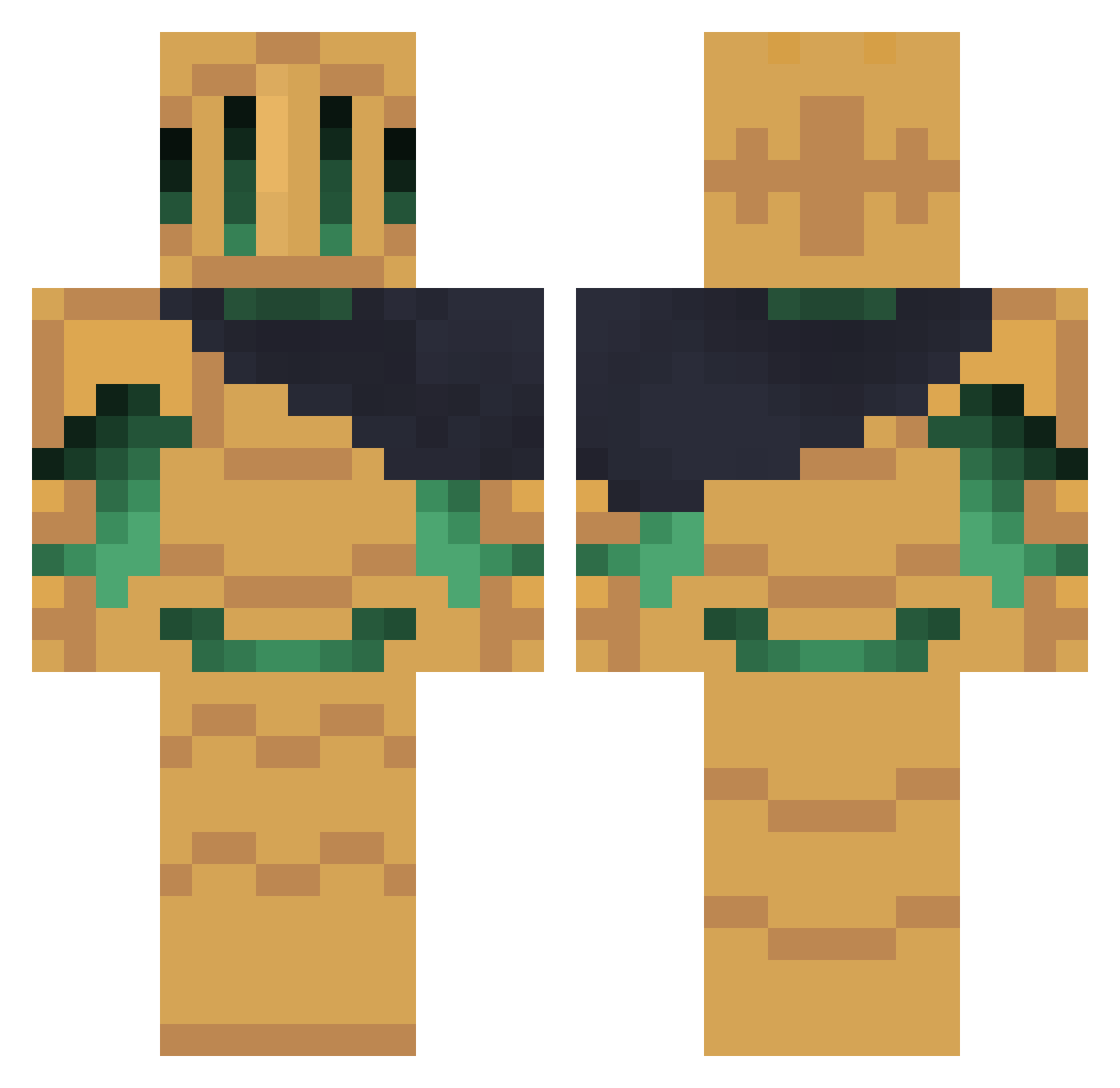 Solitarymax Minecraft skin, front and back view