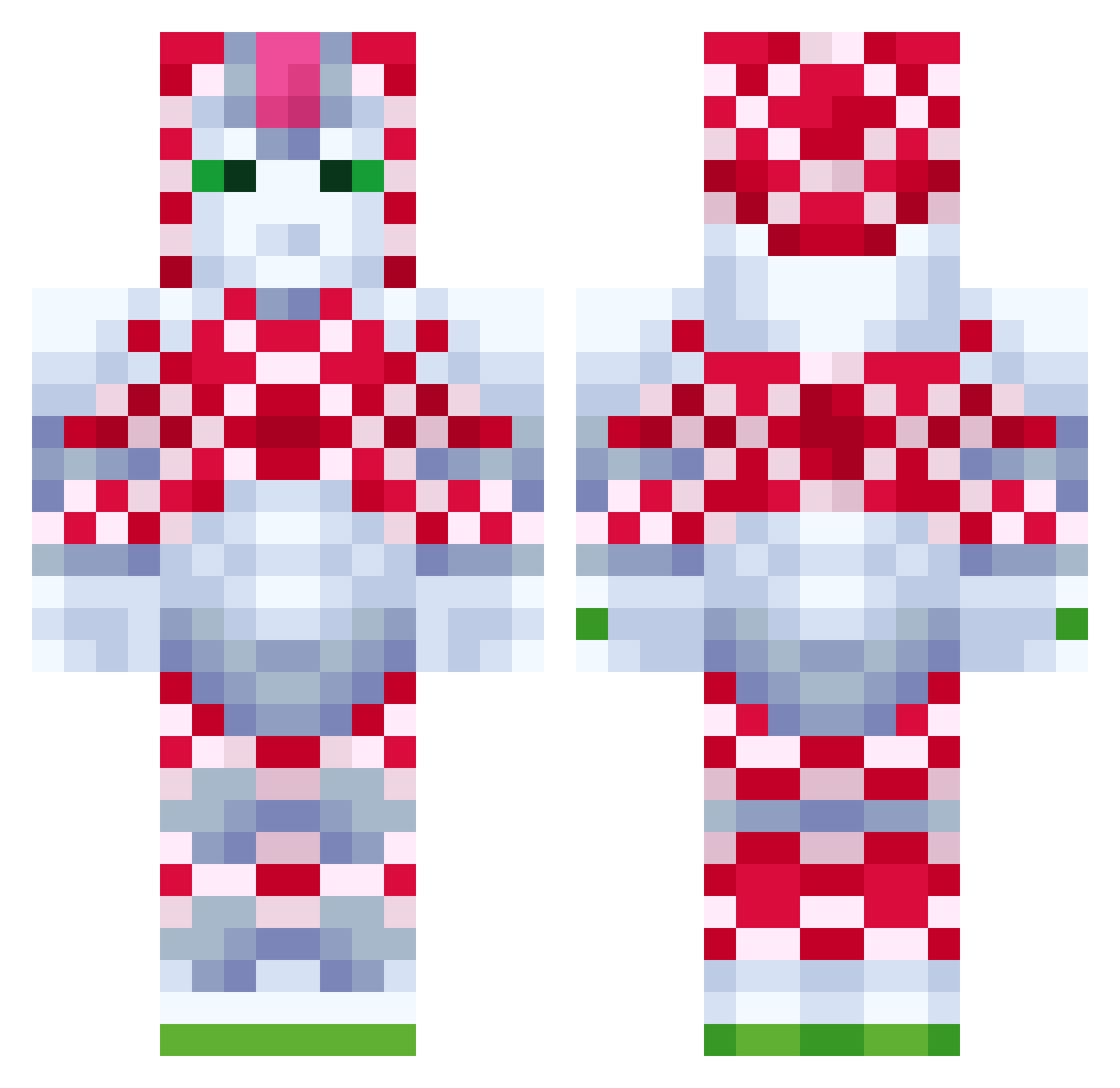 vanh_cac Minecraft skin, front and back view