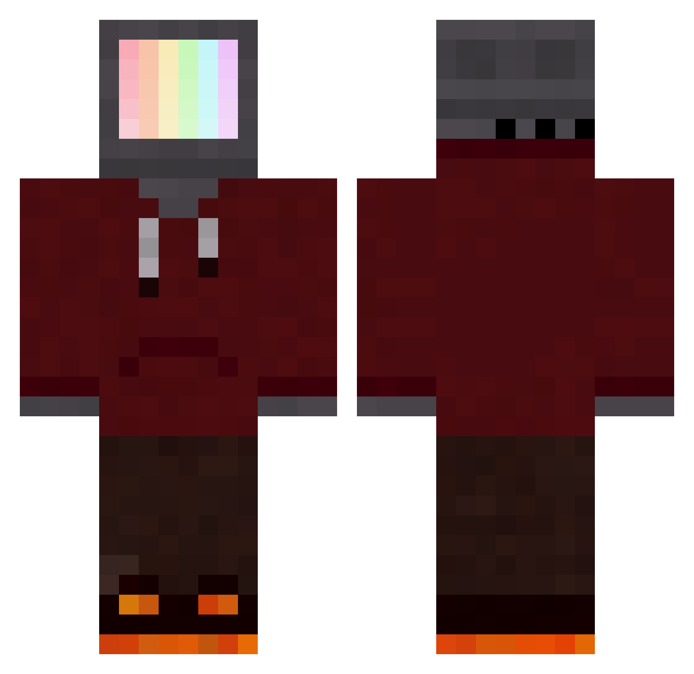 Ynother Minecraft skin, front and back view