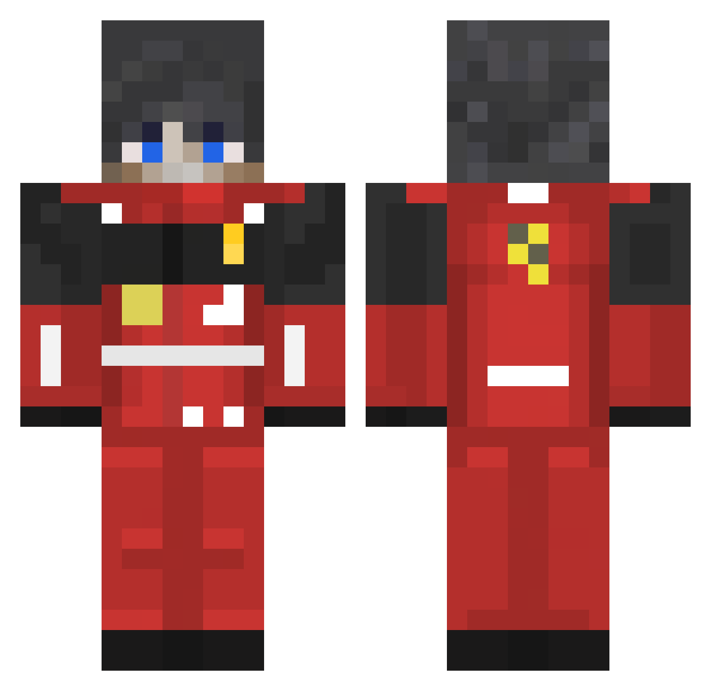 xFaily_ Minecraft skin, front and back view