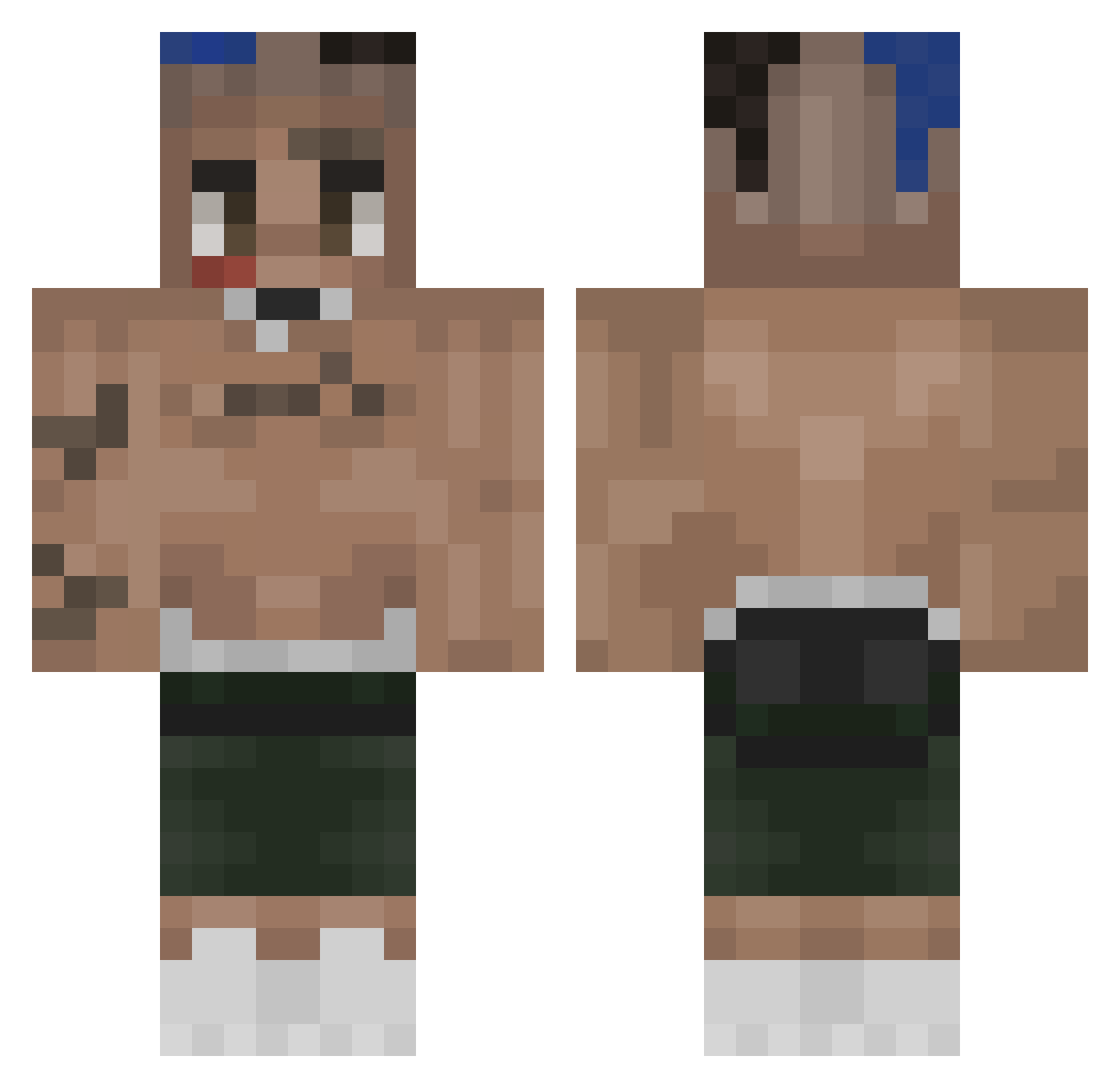 Kane___ Minecraft skin, front and back view