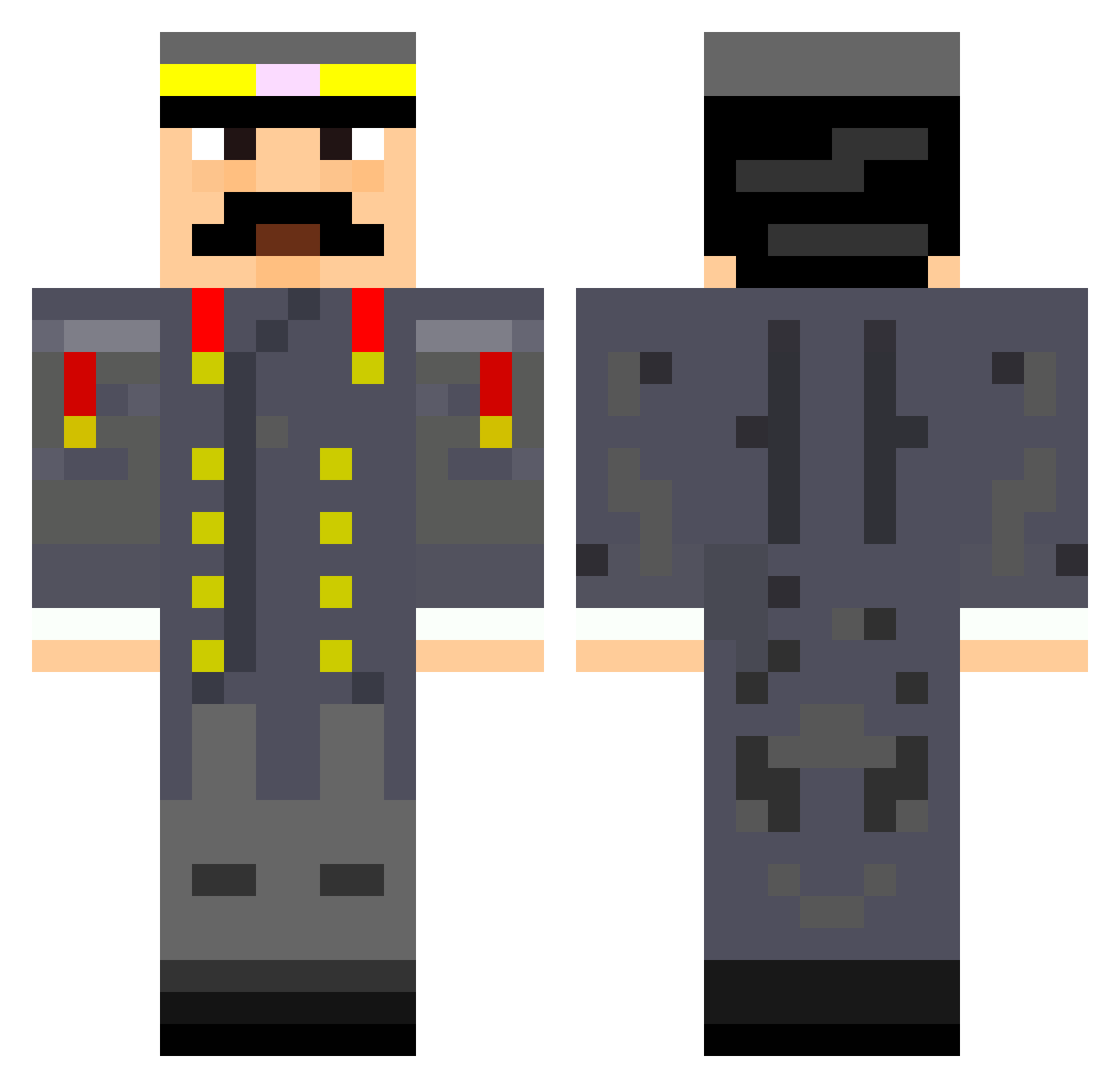 hello_not Minecraft skin, front and back view