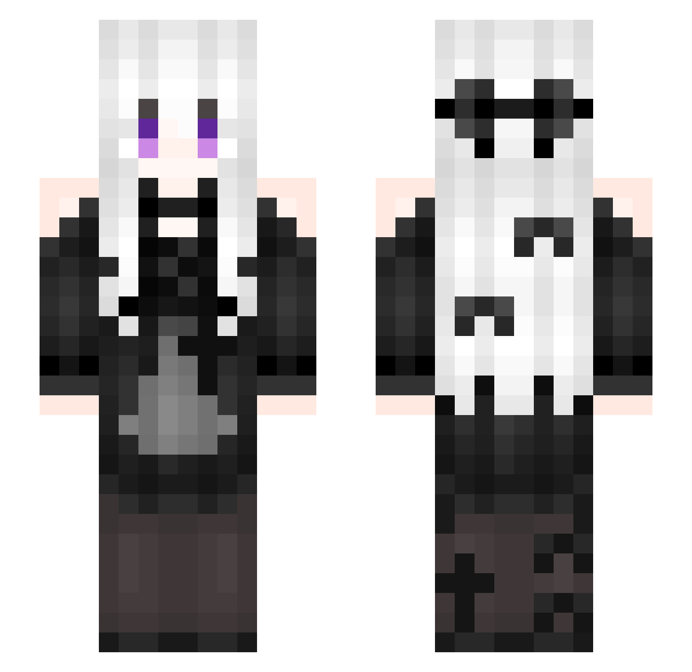 LuluSenpaii Minecraft skin, front and back view