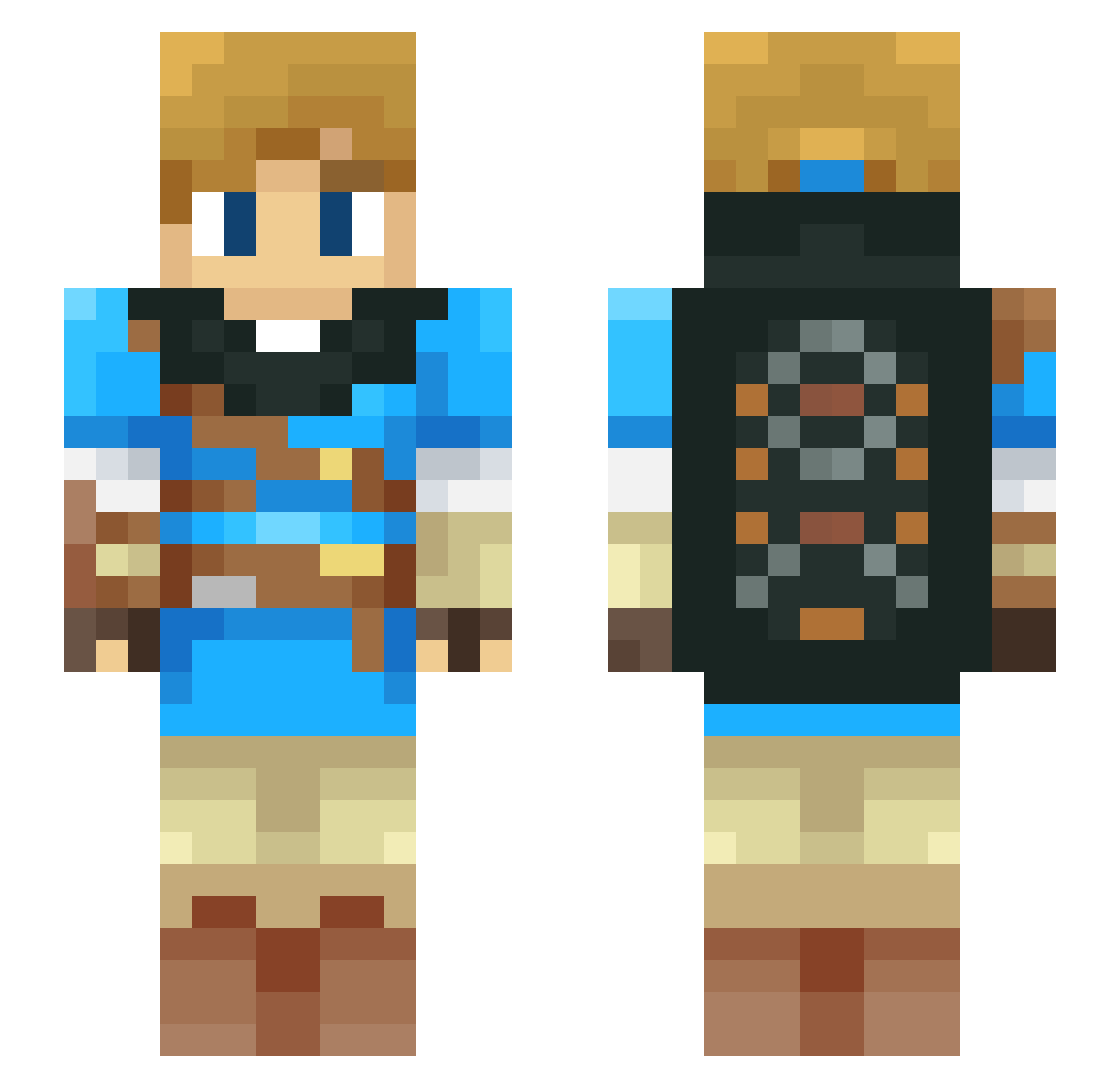 Shiikoro_ Minecraft skin, front and back view