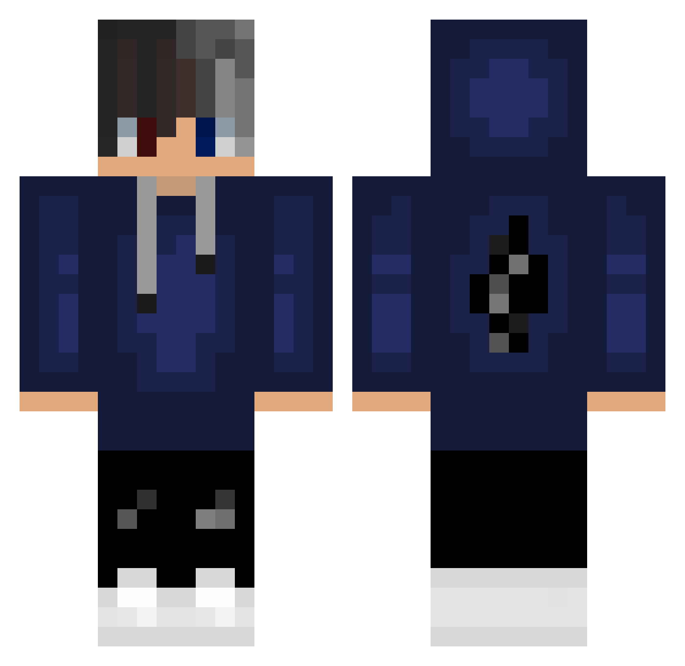 MiMicraft321 Minecraft skin, front and back view