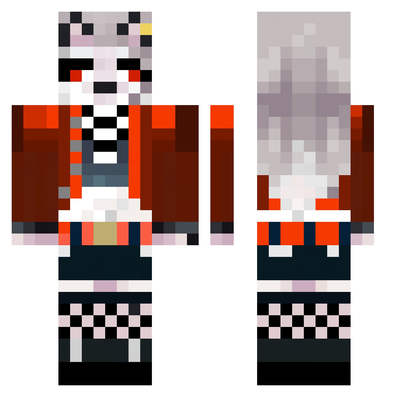 maxwinvaughn Minecraft skin, front and back view