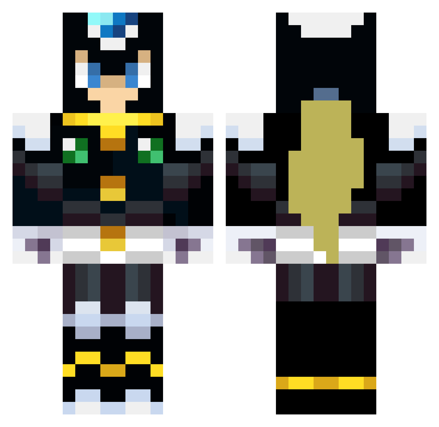 Defrath Minecraft skin, front and back view