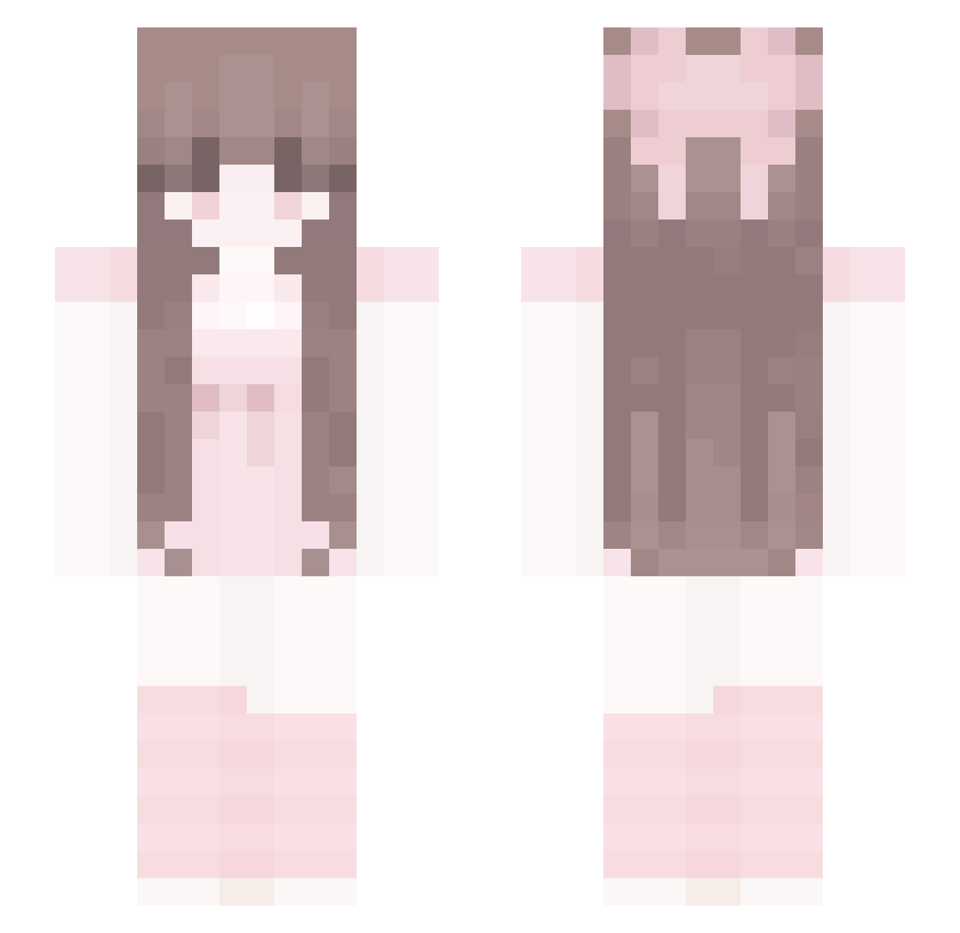 lucylv Minecraft skin, front and back view
