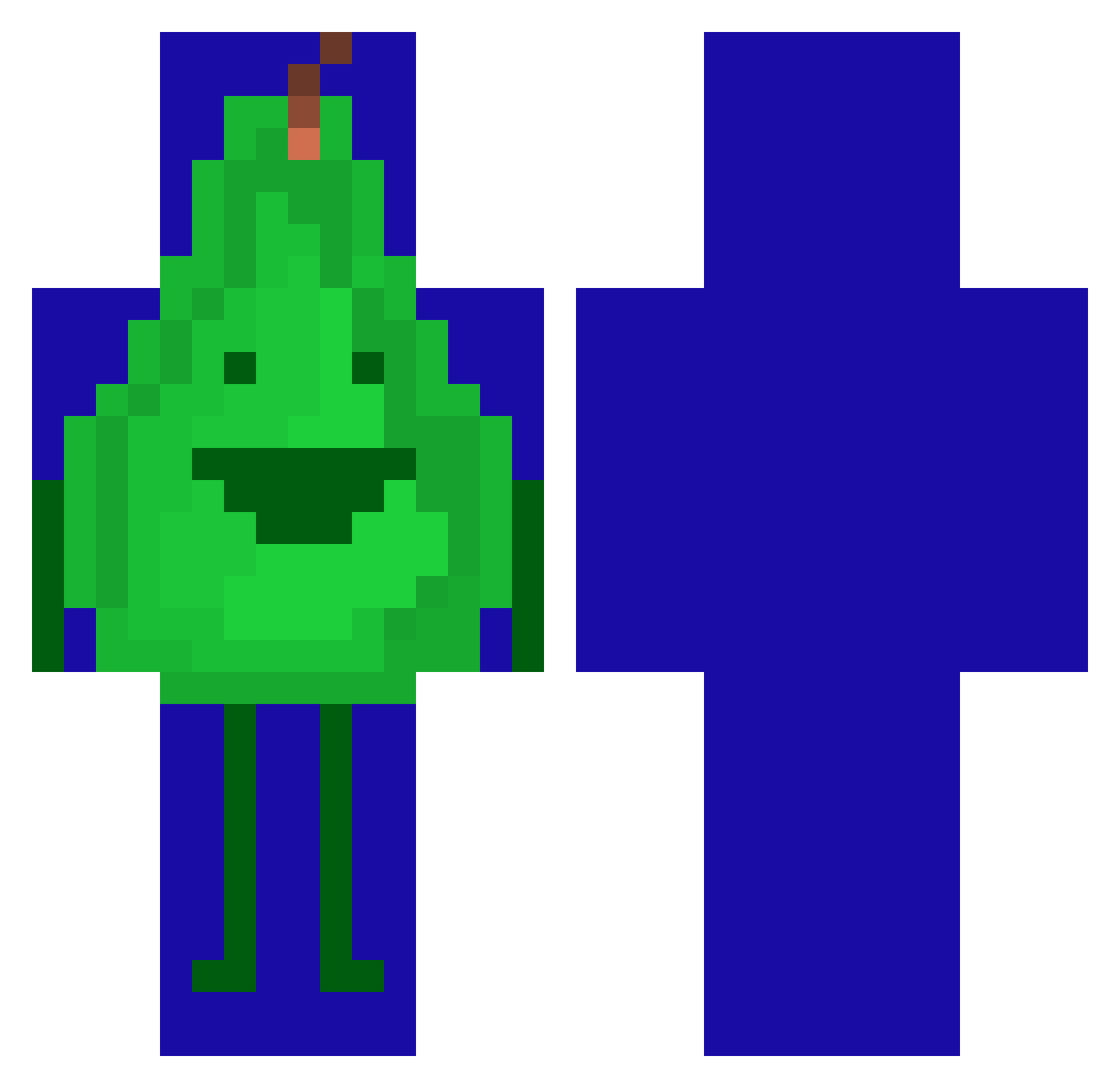 vgqq Minecraft skin, front and back view
