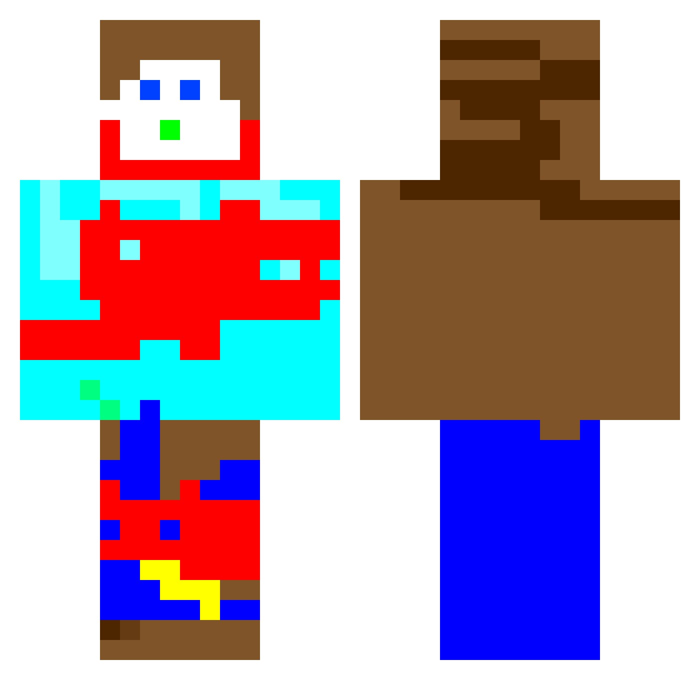 ultrapro4545 Minecraft skin, front and back view