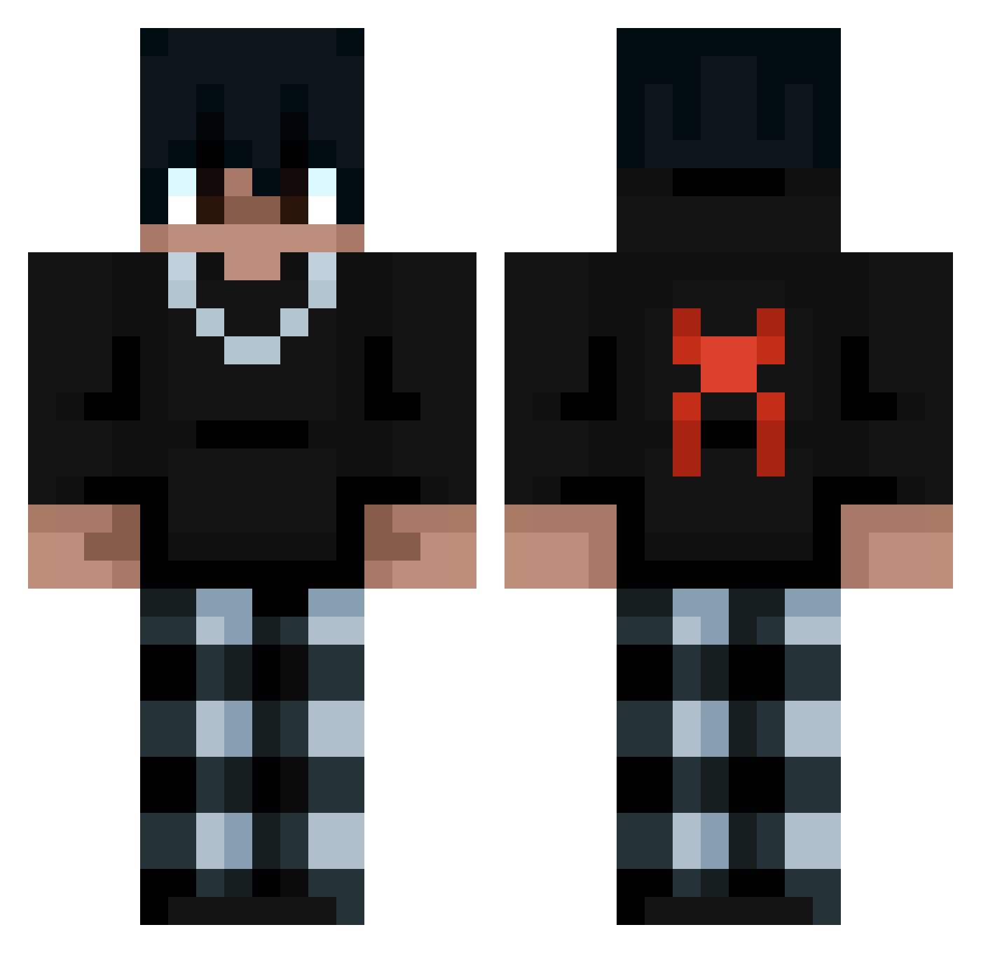 Ez_HipHop Minecraft skin, front and back view
