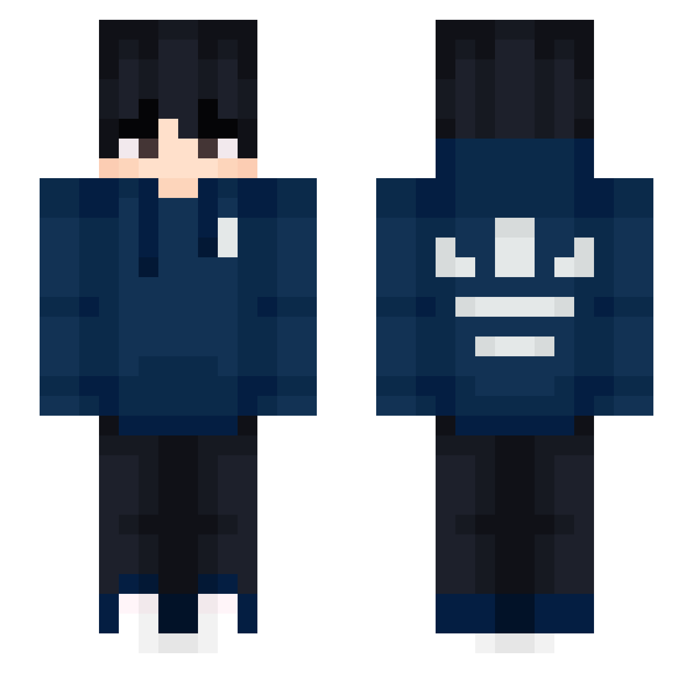 iKazuaki Minecraft skin, front and back view