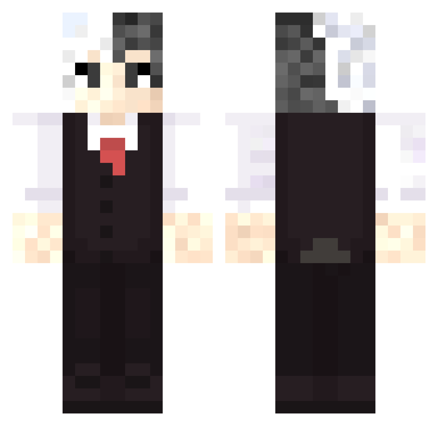 Shinyfish11 Minecraft skin, front and back view