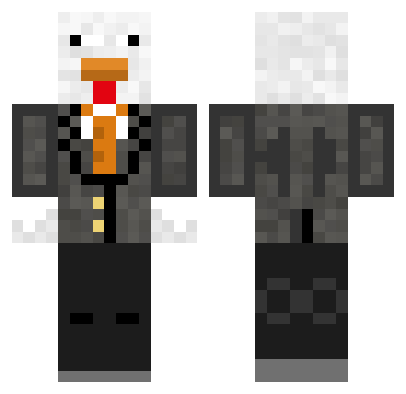 dirteater00 Minecraft skin, front and back view
