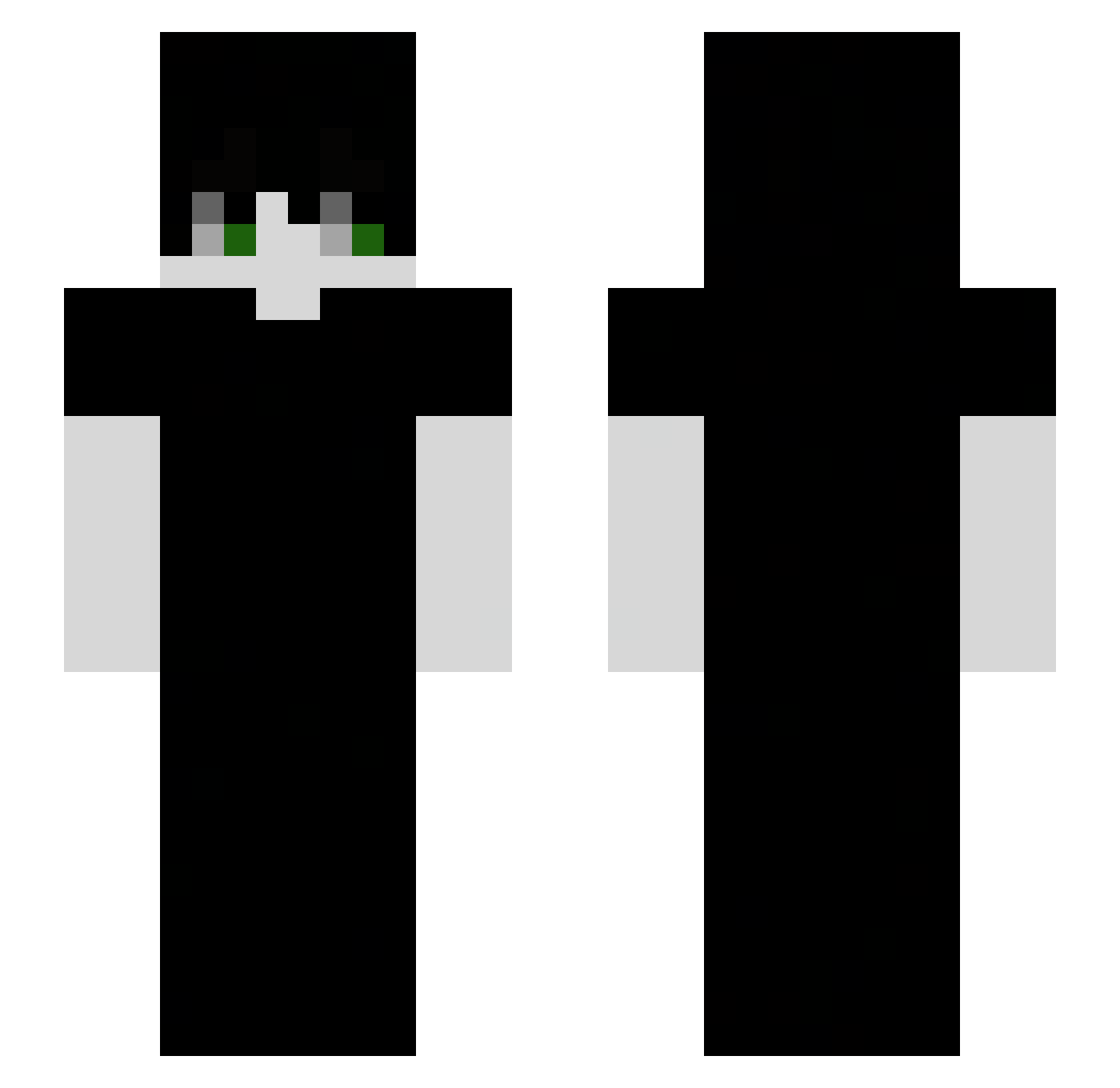 staramix Minecraft skin, front and back view