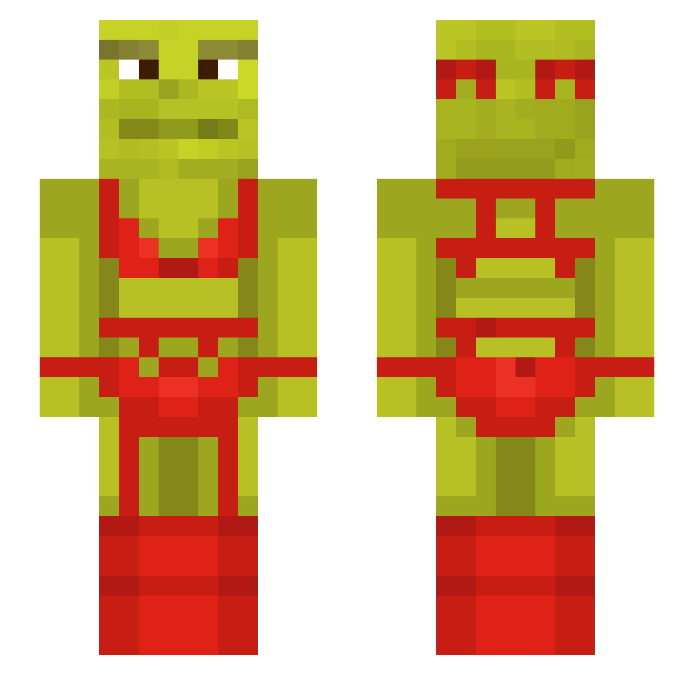 Liiise Minecraft skin, front and back view