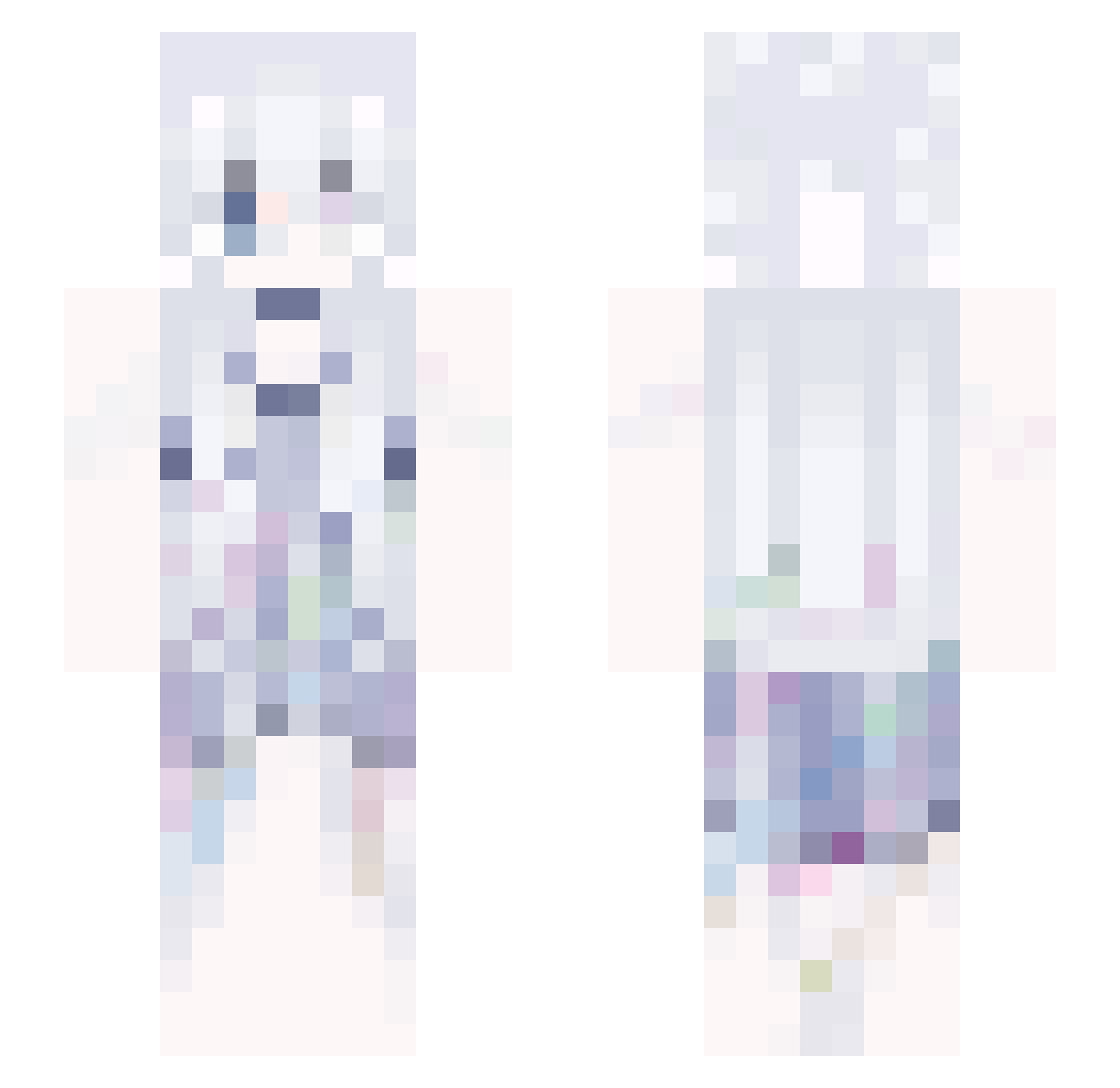 poguie Minecraft skin, front and back view