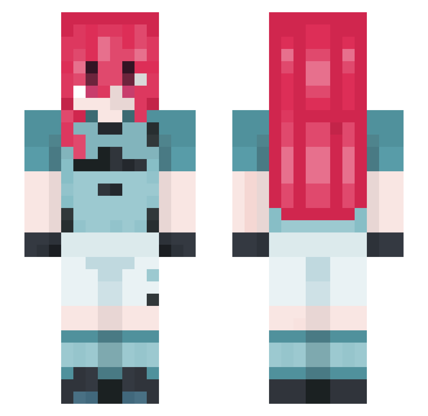 Alexyia_ Minecraft skin, front and back view
