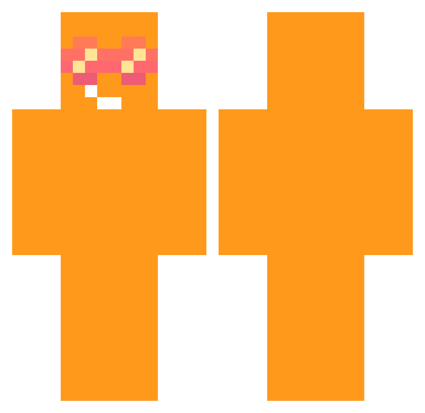 womanbrine Minecraft skin, front and back view