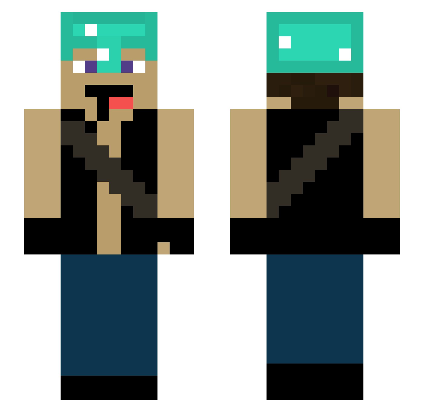 BergSpitzenFranz Minecraft skin, front and back view