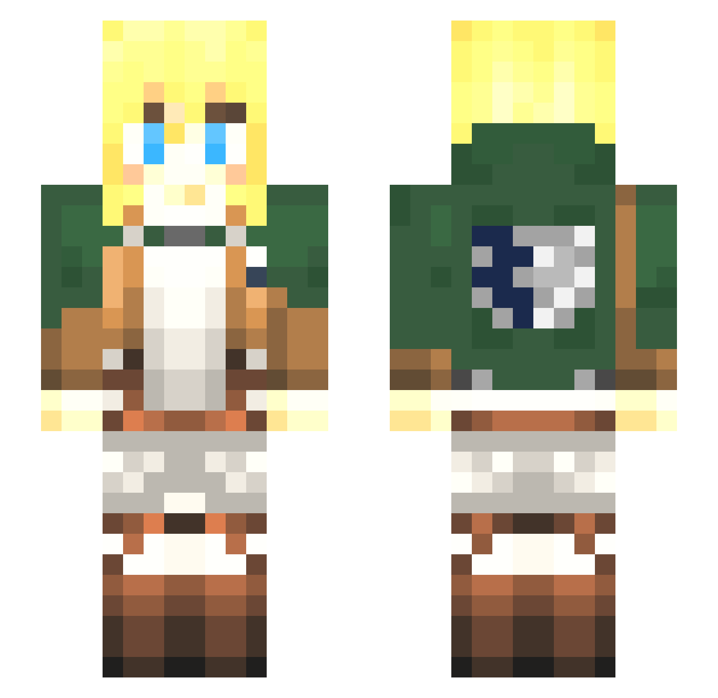 Thea_louest Minecraft skin, front and back view