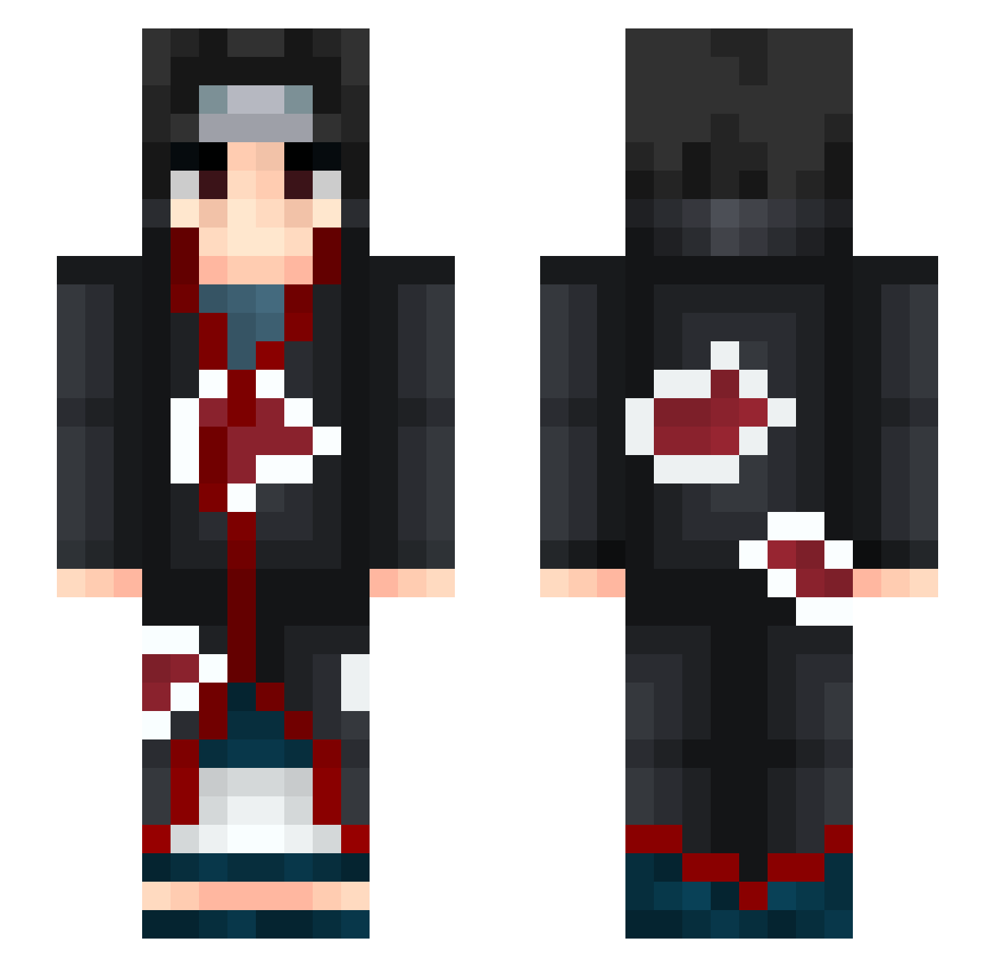 earlben Minecraft skin, front and back view