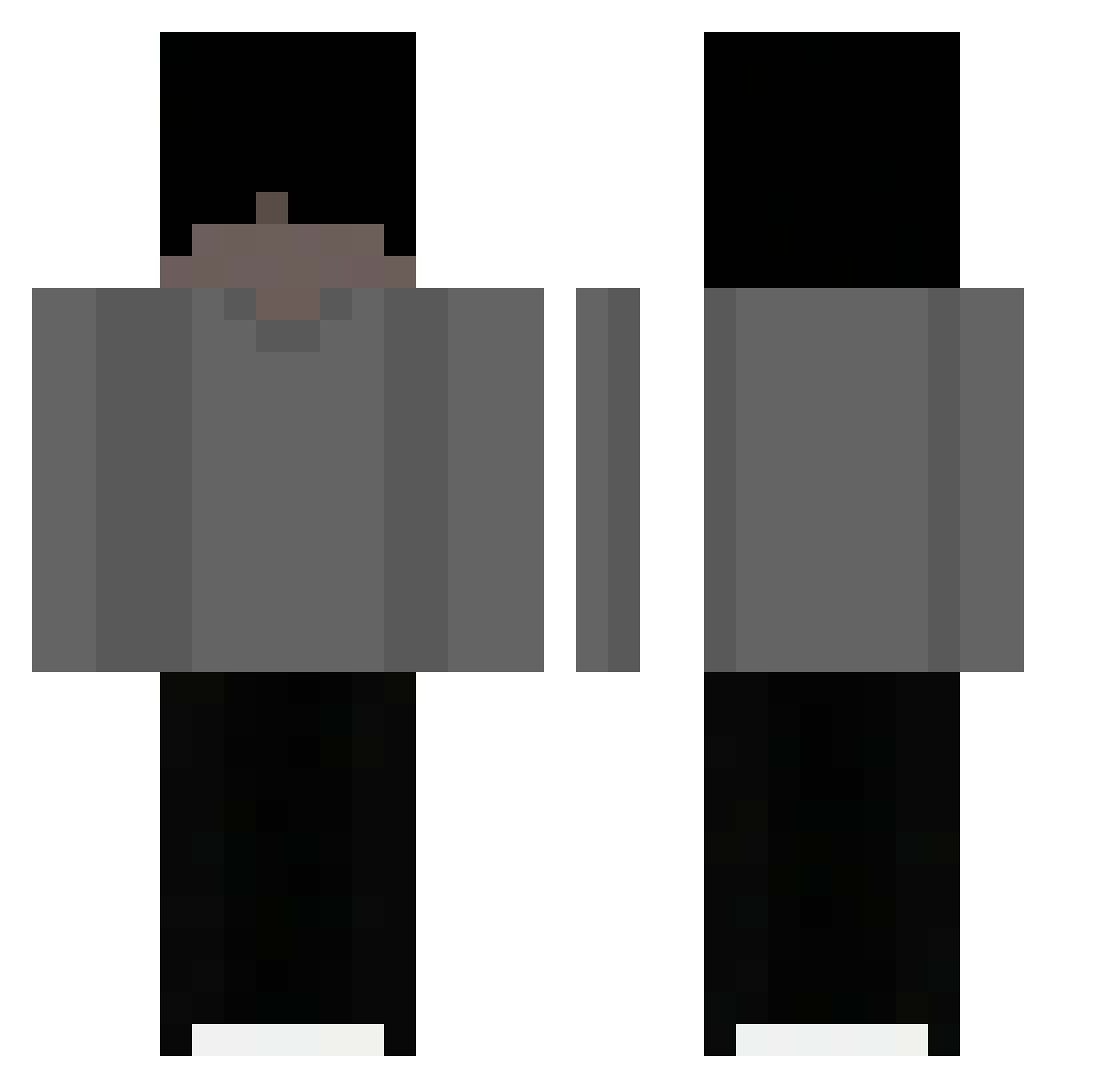 NexSlayer Minecraft skin, front and back view