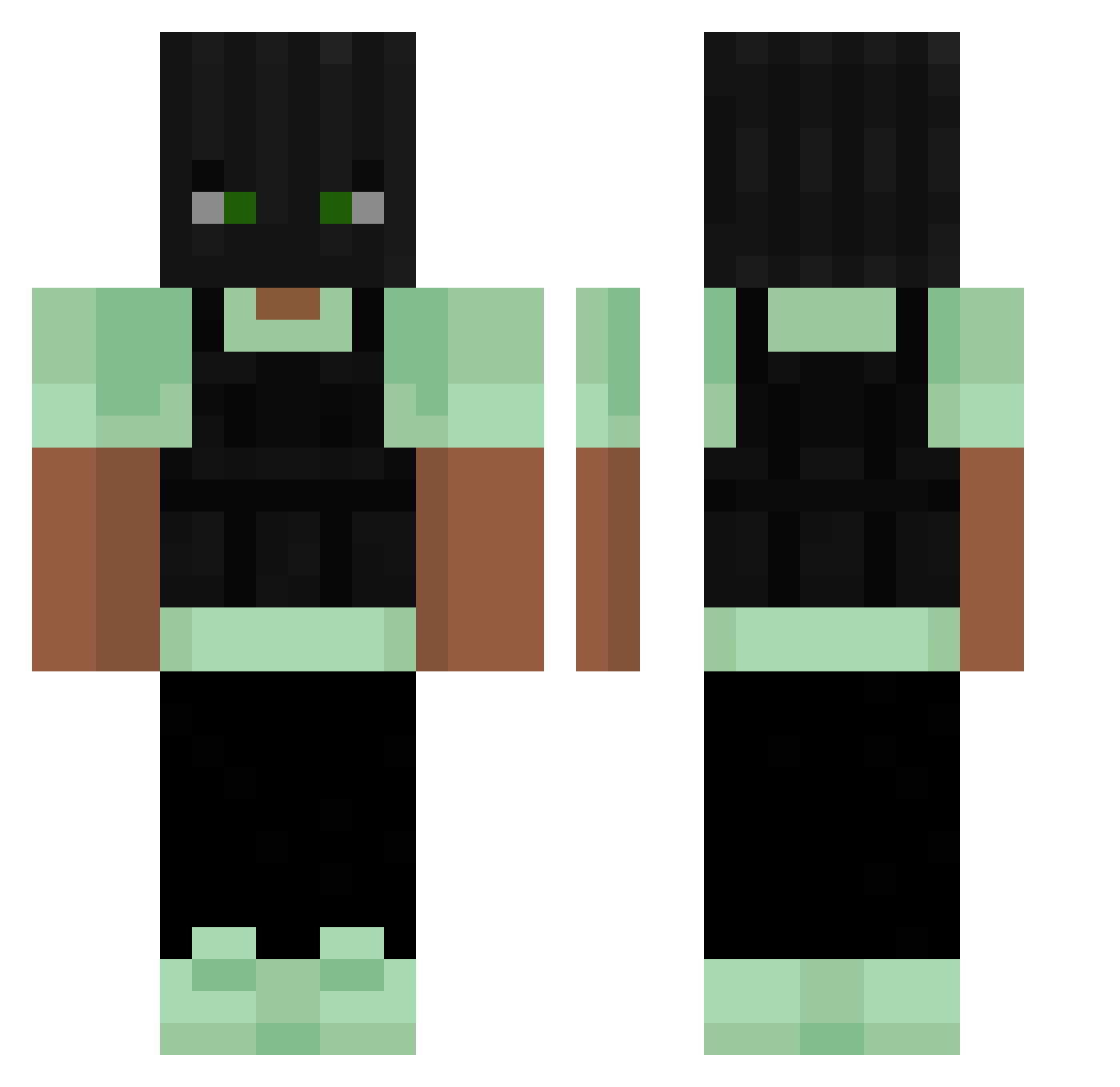bili_uac233 Minecraft skin, front and back view