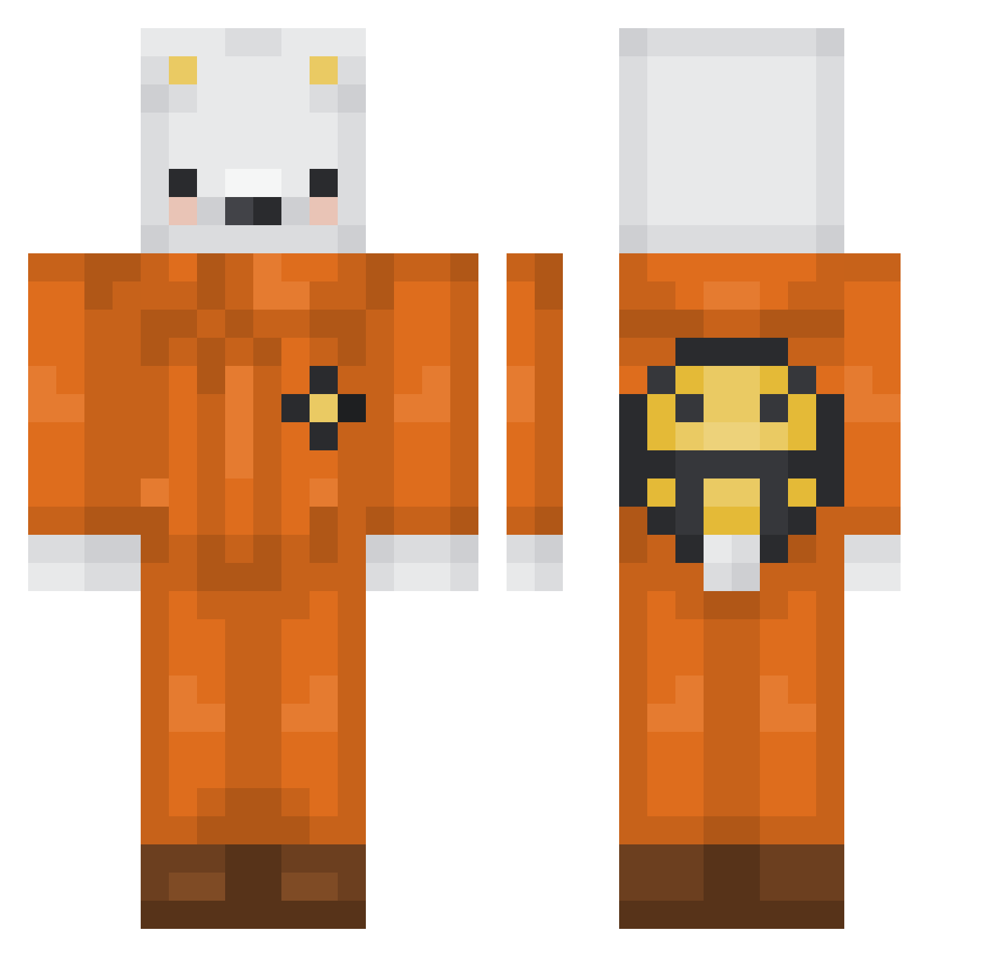 Surloo Minecraft skin, front and back view