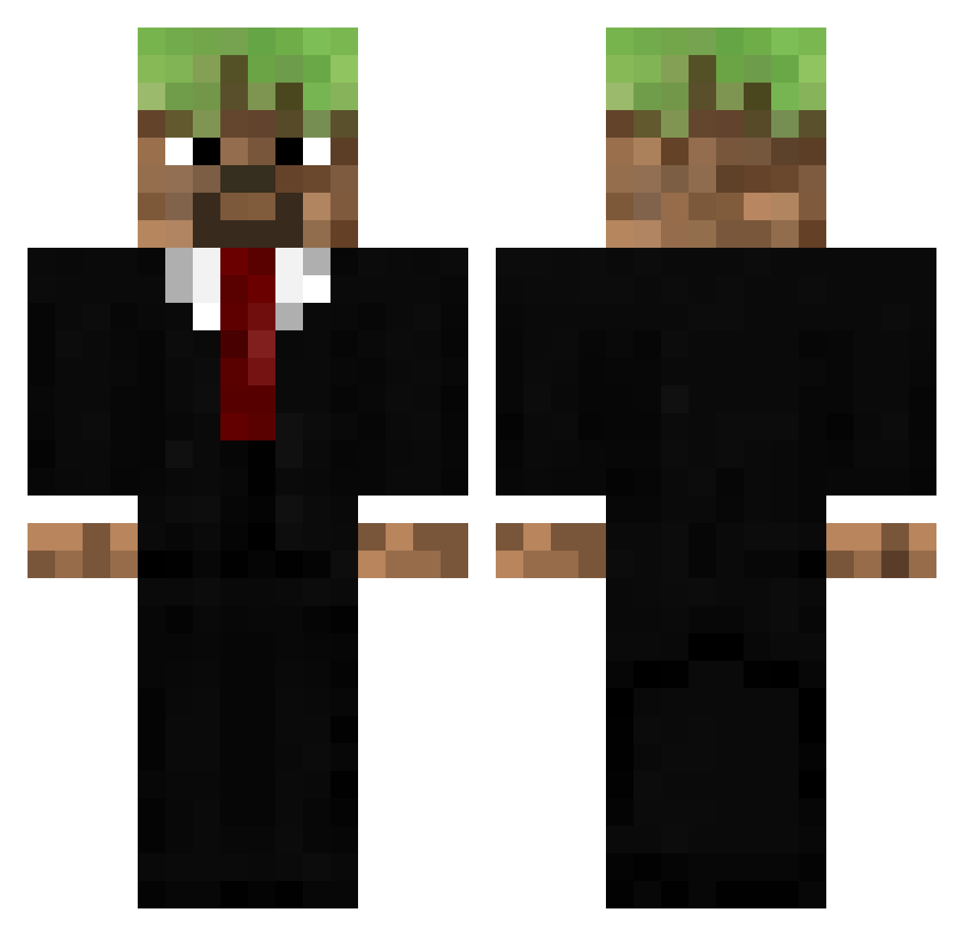 GaySpookiGworl Minecraft skin, front and back view