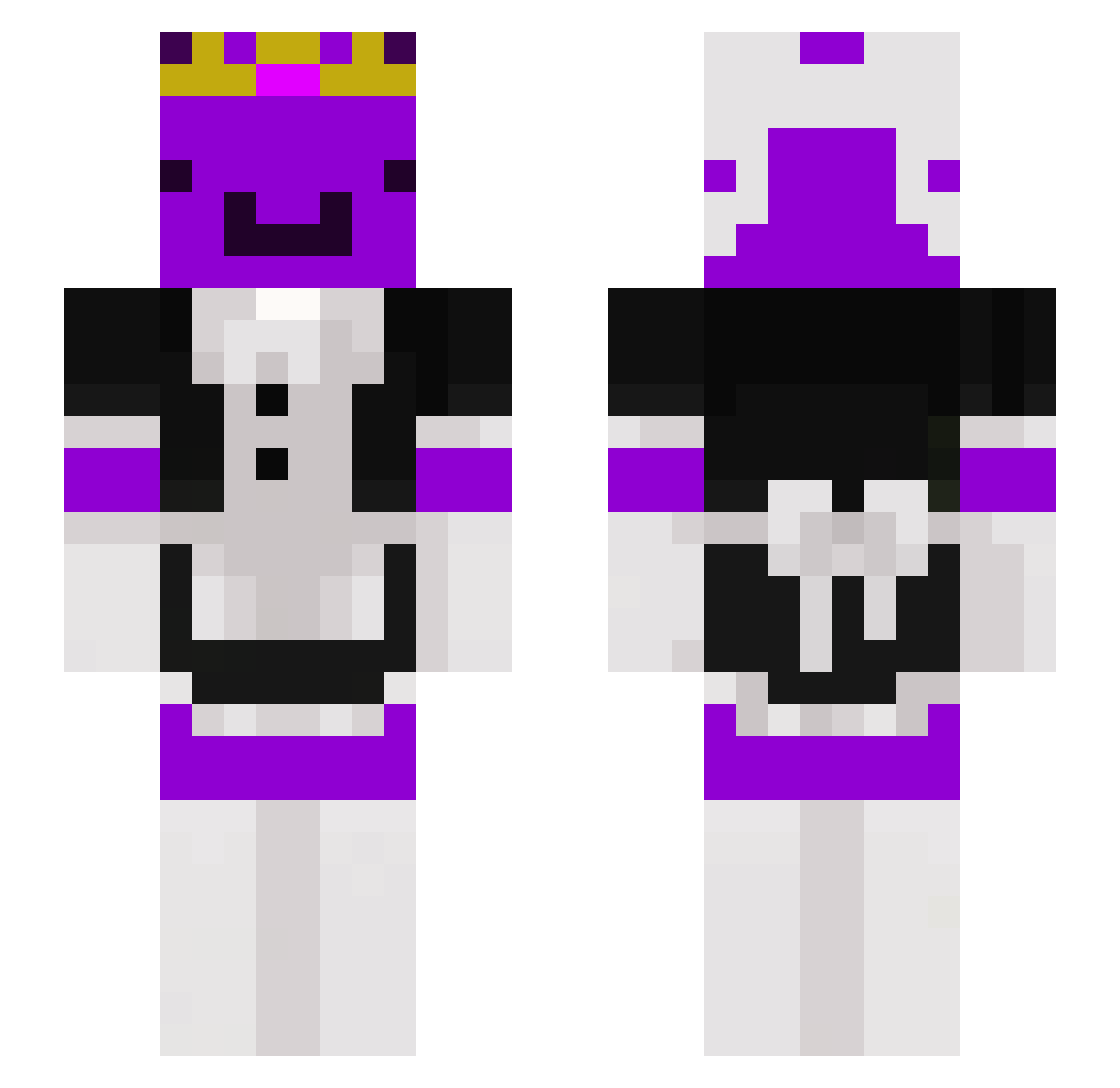 spoke2kawai4u Minecraft skin, front and back view