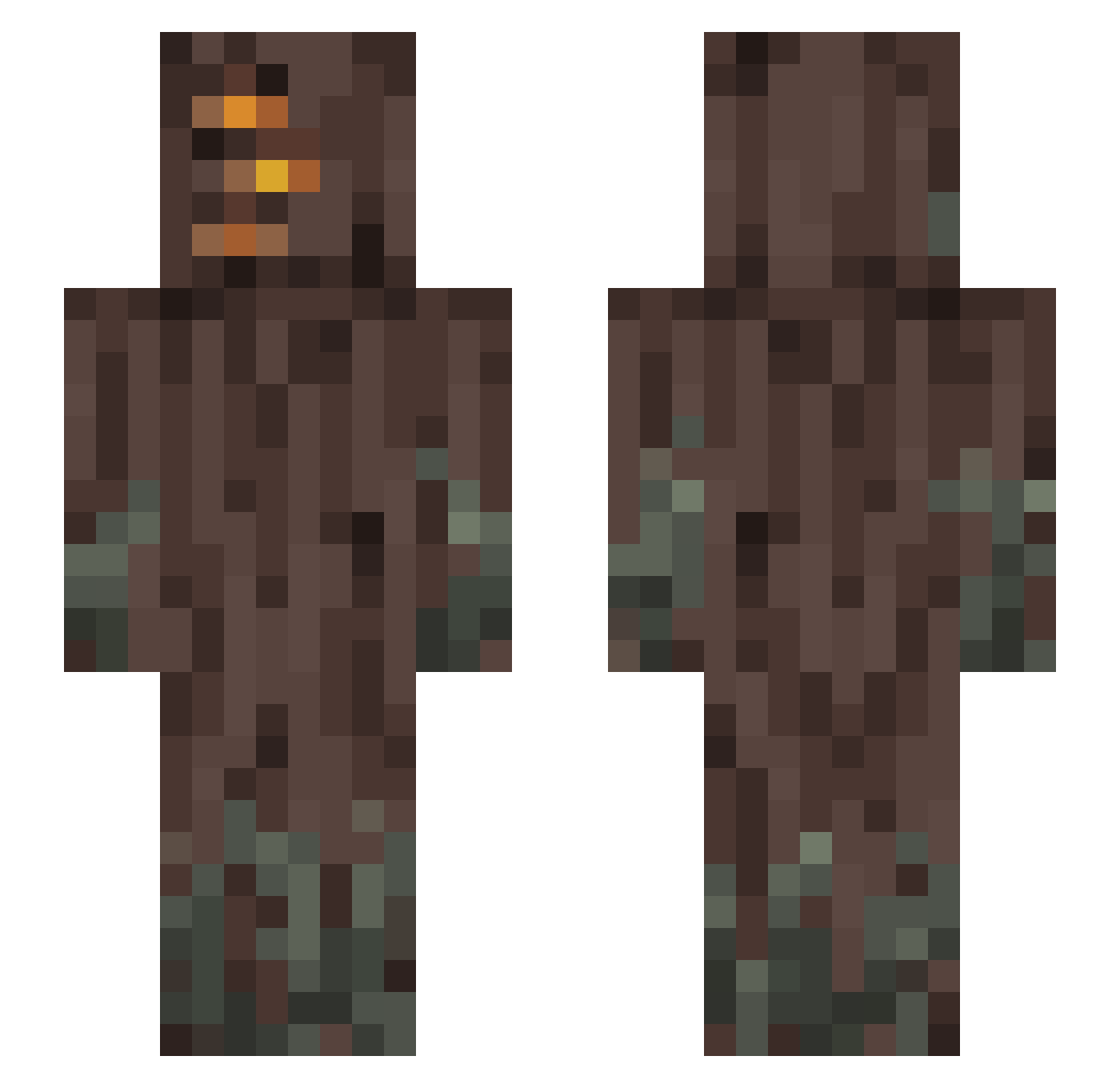 Nimmyelf Minecraft skin, front and back view