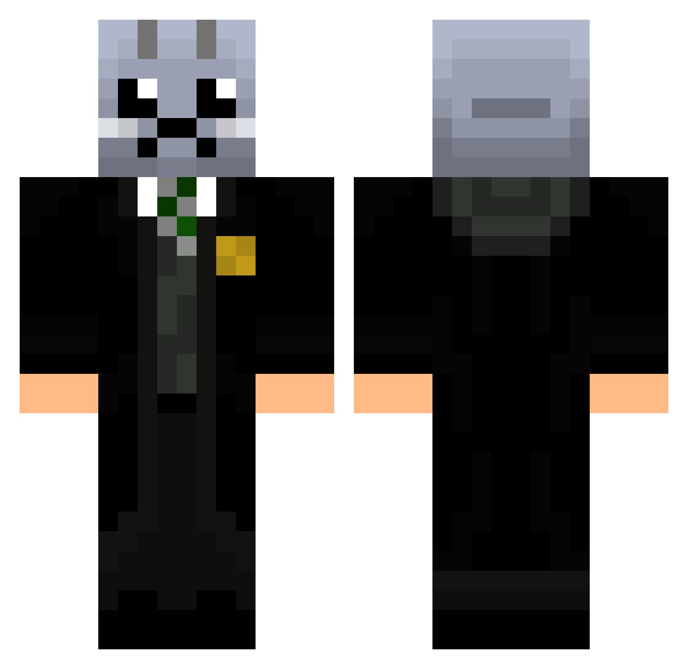 cathead Minecraft skin, front and back view