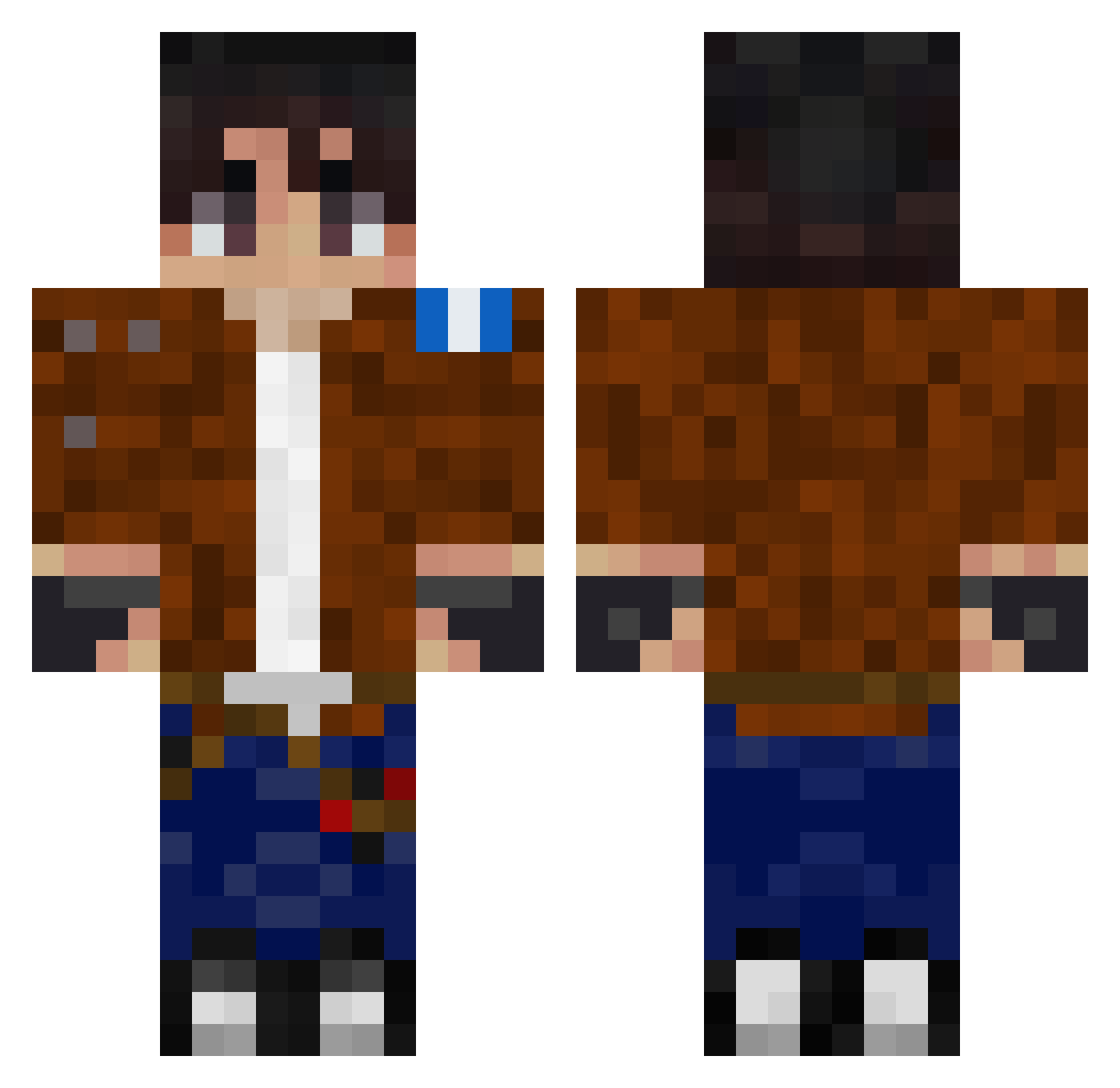 Marro1303 Minecraft skin, front and back view