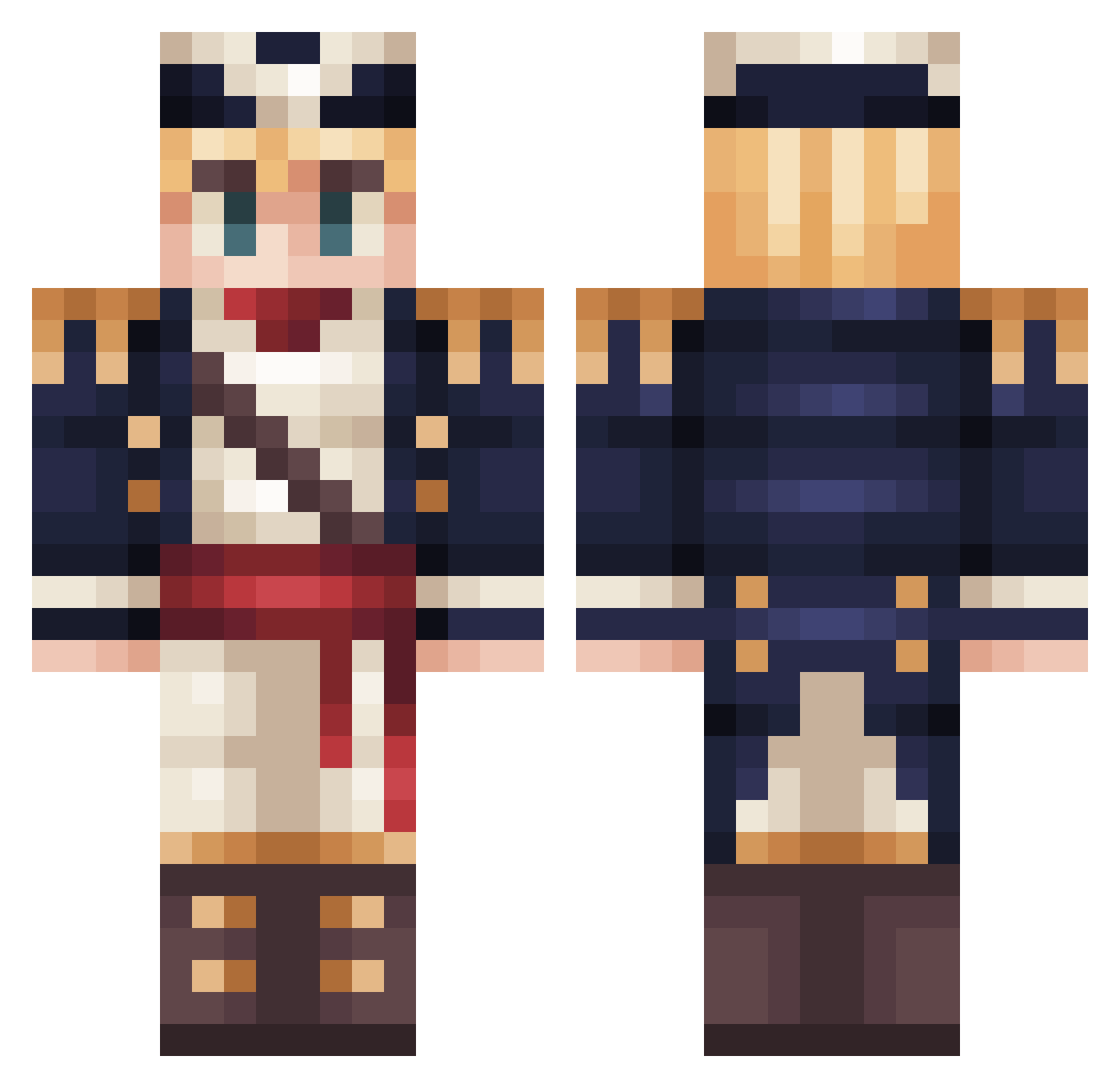 RyloZio Minecraft skin, front and back view
