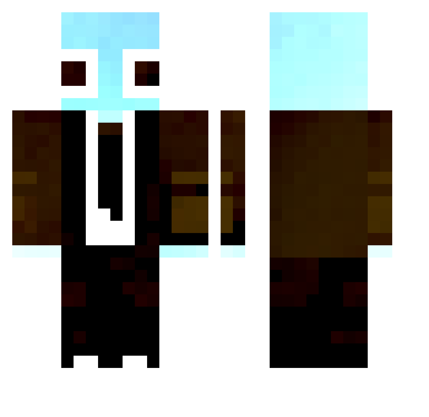 Rrrickyrat Minecraft skin, front and back view