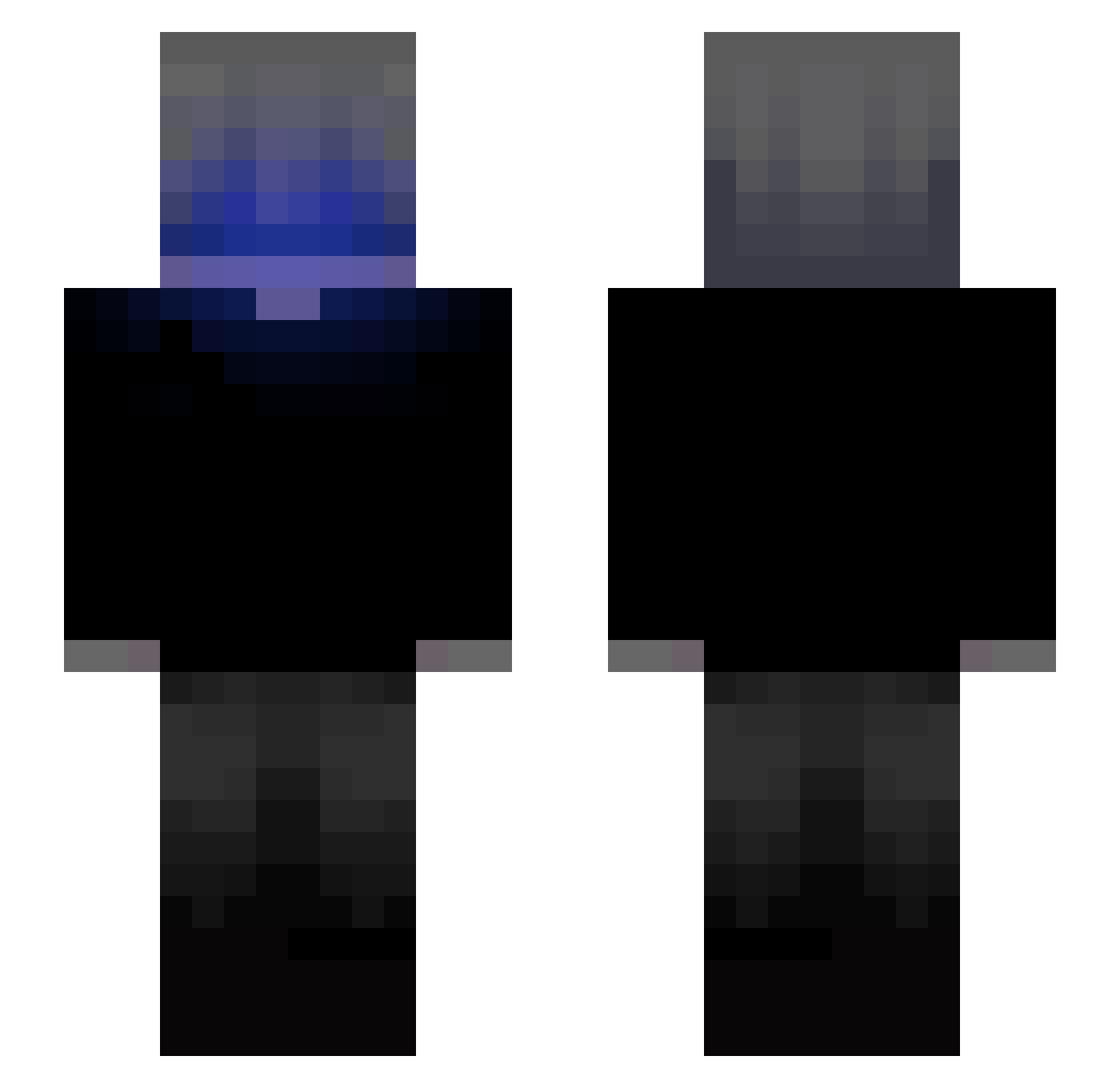 YoungDex Minecraft skin, front and back view