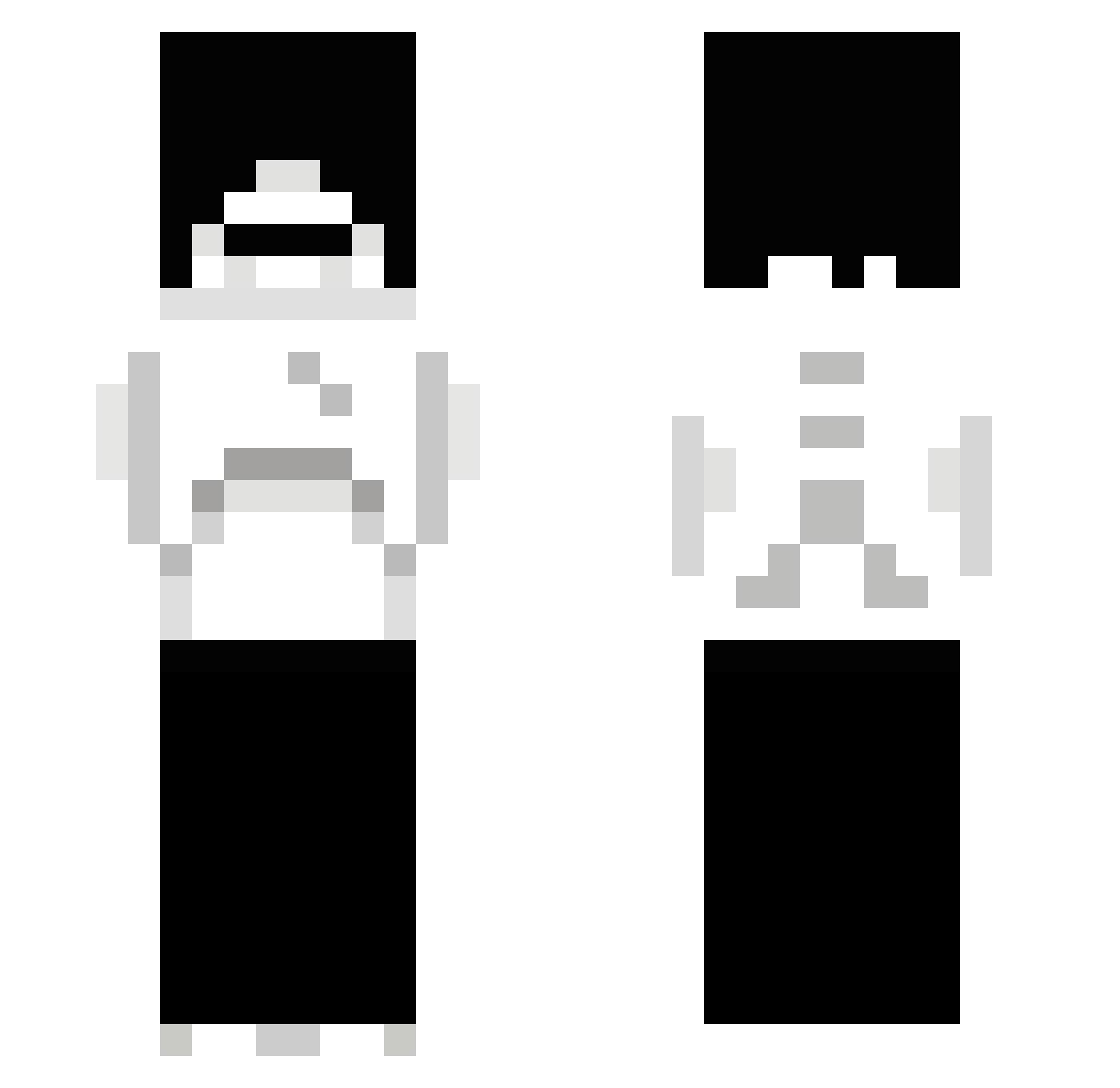 Apollo_Chicken Minecraft skin, front and back view