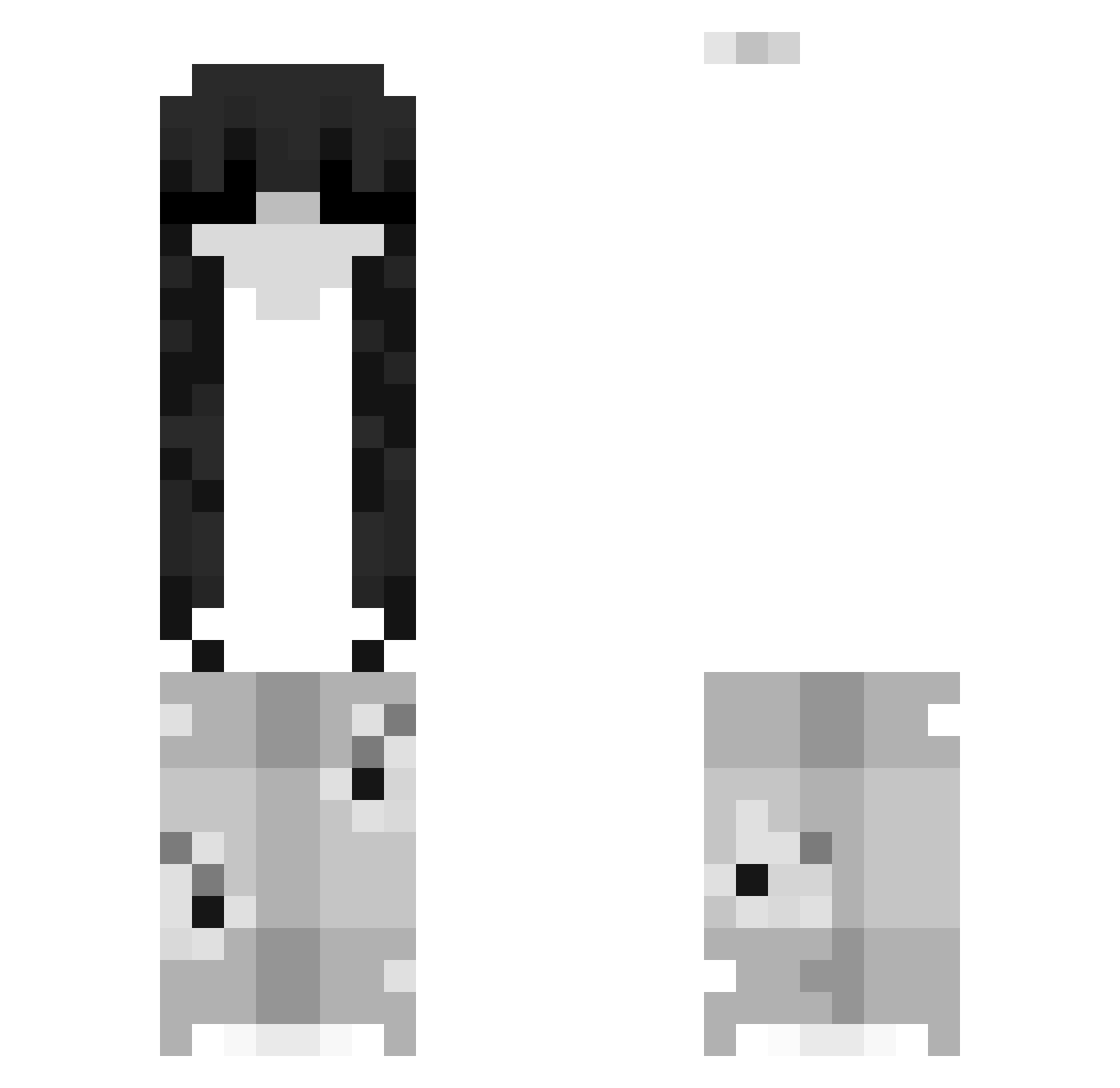 misiex93 Minecraft skin, front and back view