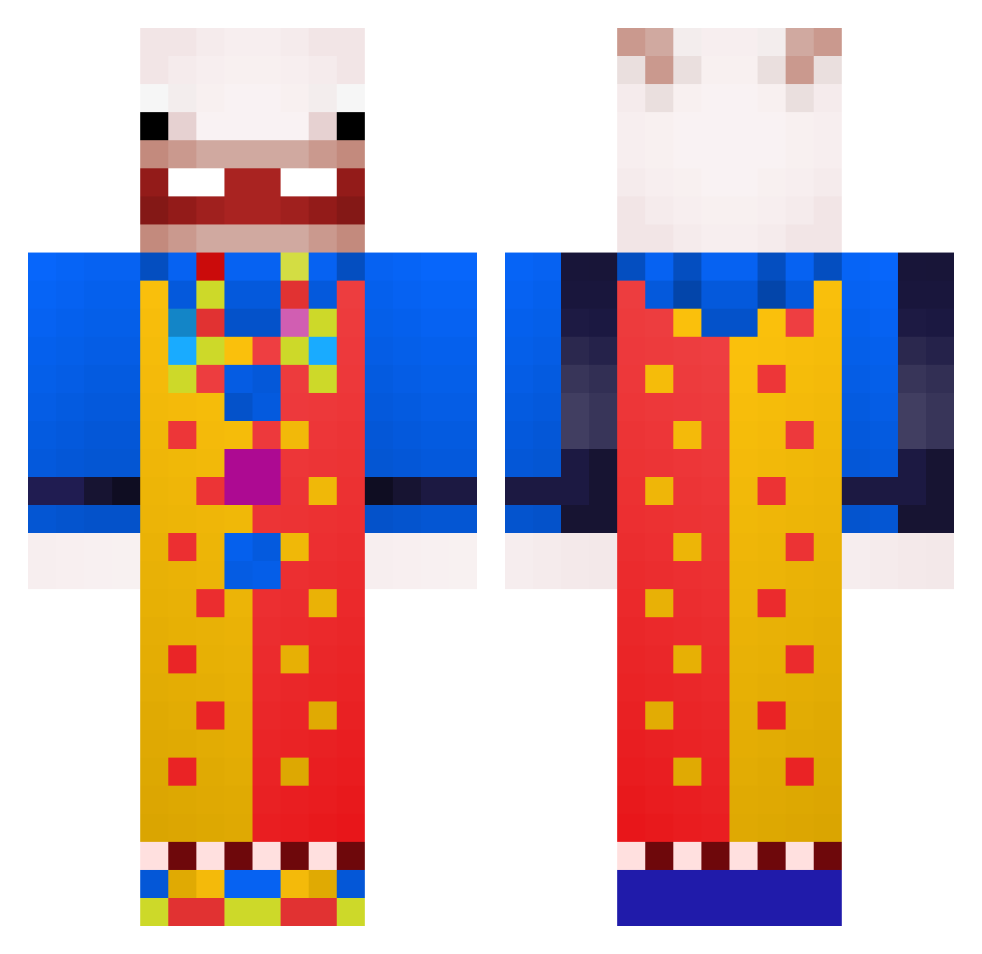 sun3k Minecraft skin, front and back view