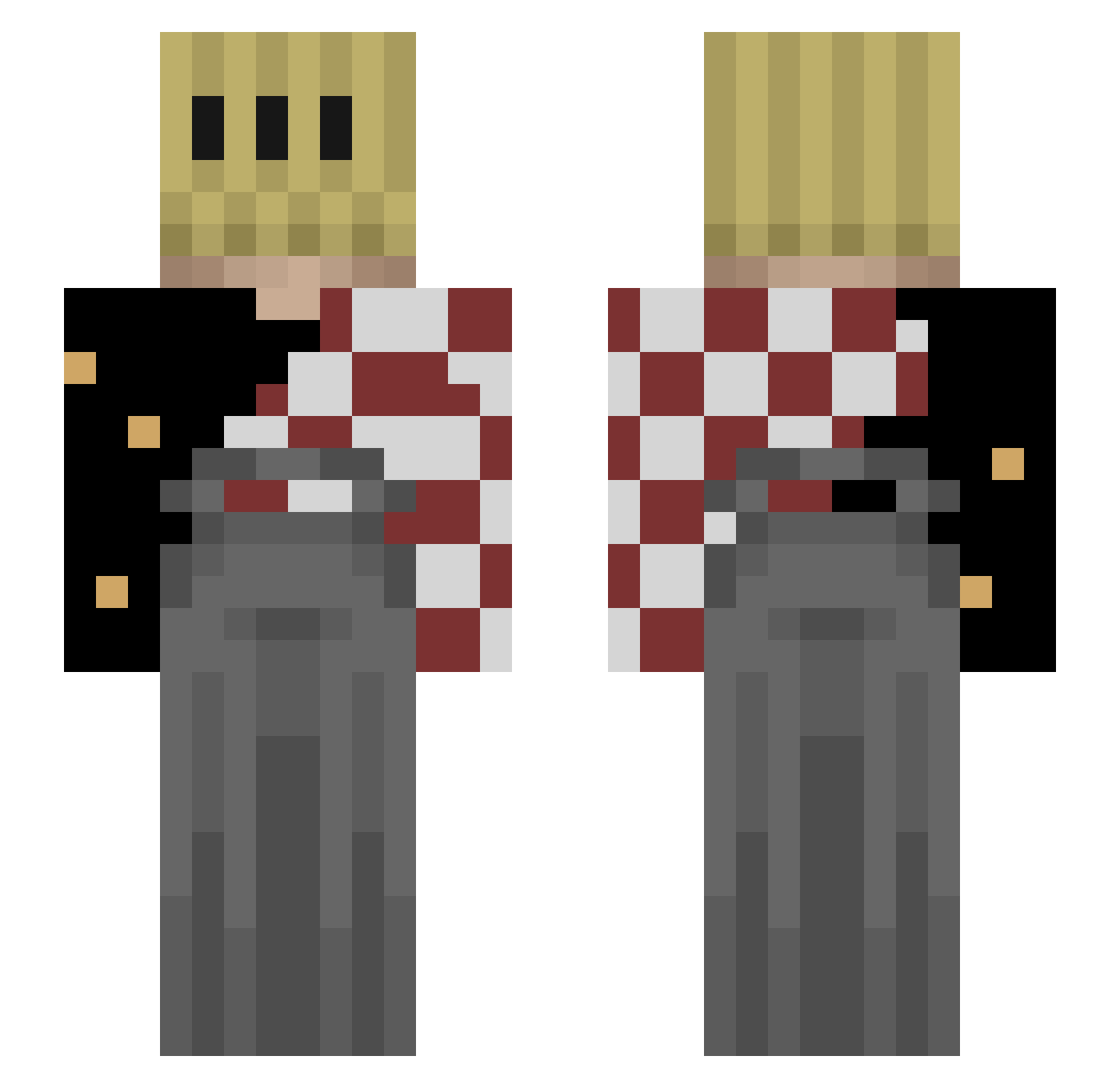 polish_sausage Minecraft skin, front and back view
