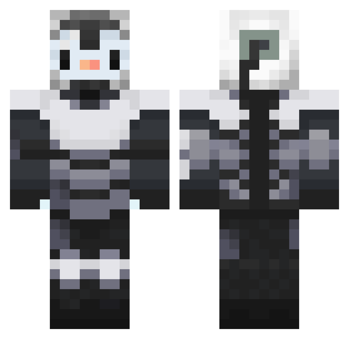 ItsOhi Minecraft skin, front and back view