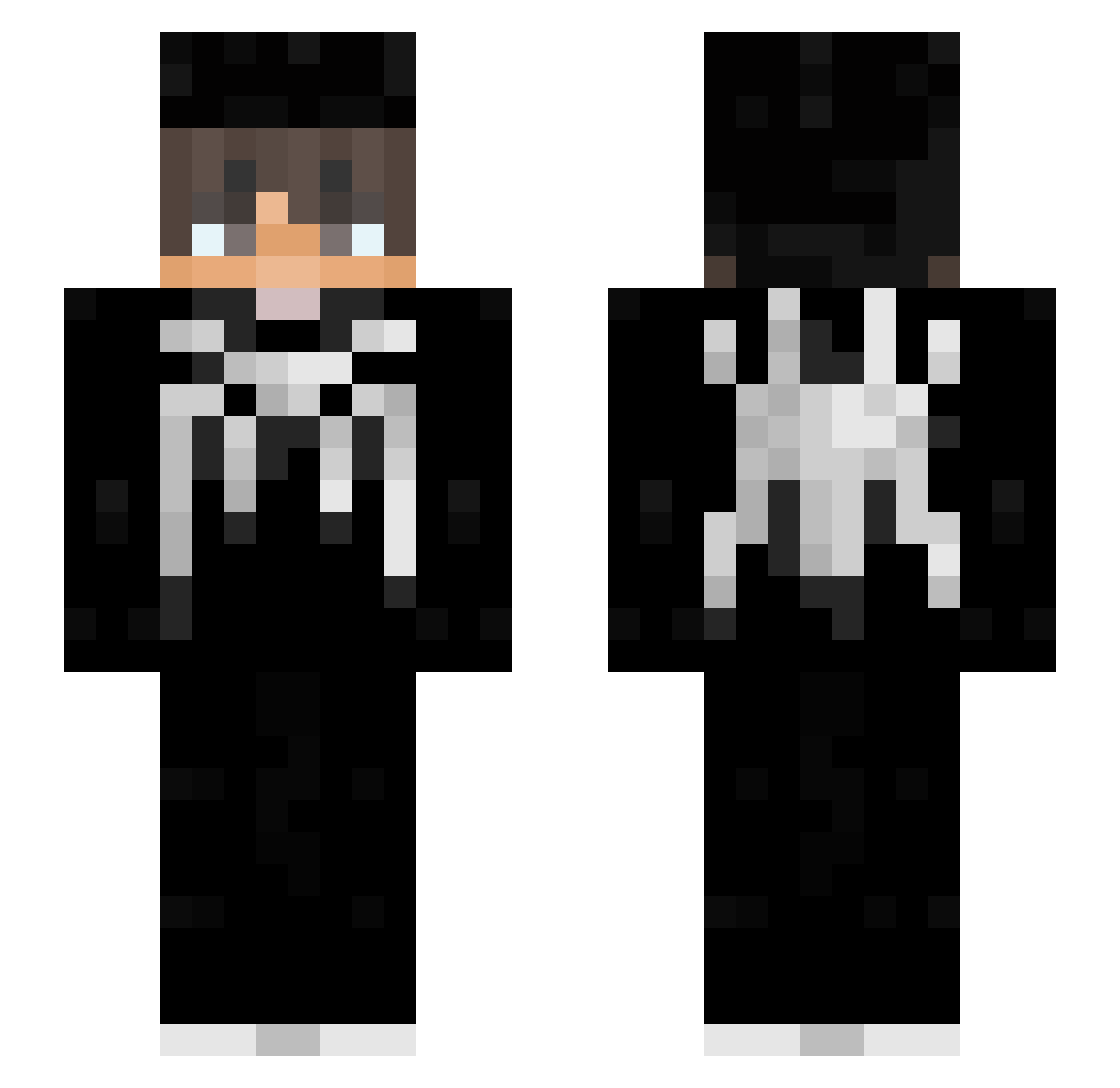 wikktorex Minecraft skin, front and back view