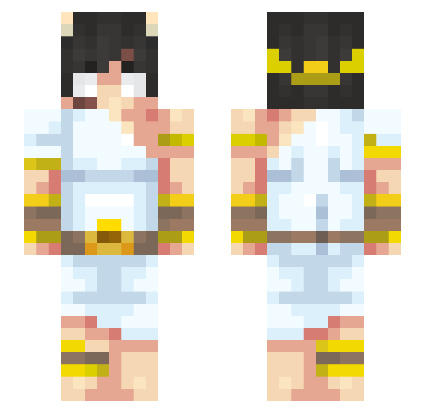 Javav_ Minecraft skin, front and back view