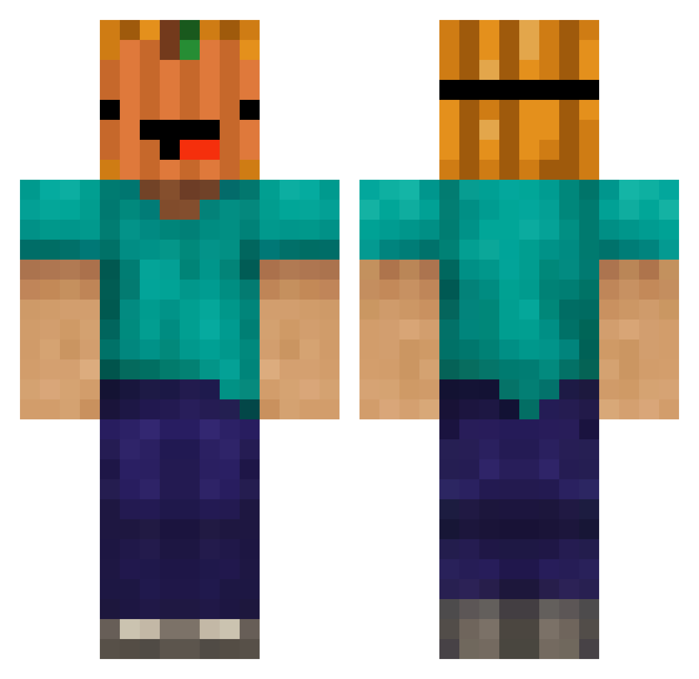 syugih Minecraft skin, front and back view