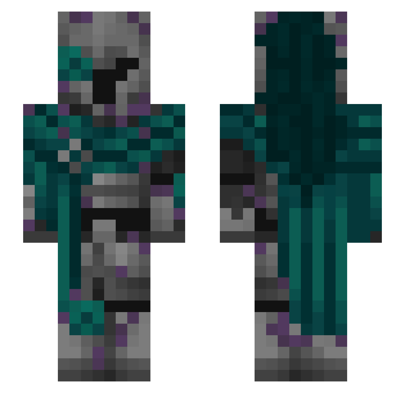 web_cap Minecraft skin, front and back view