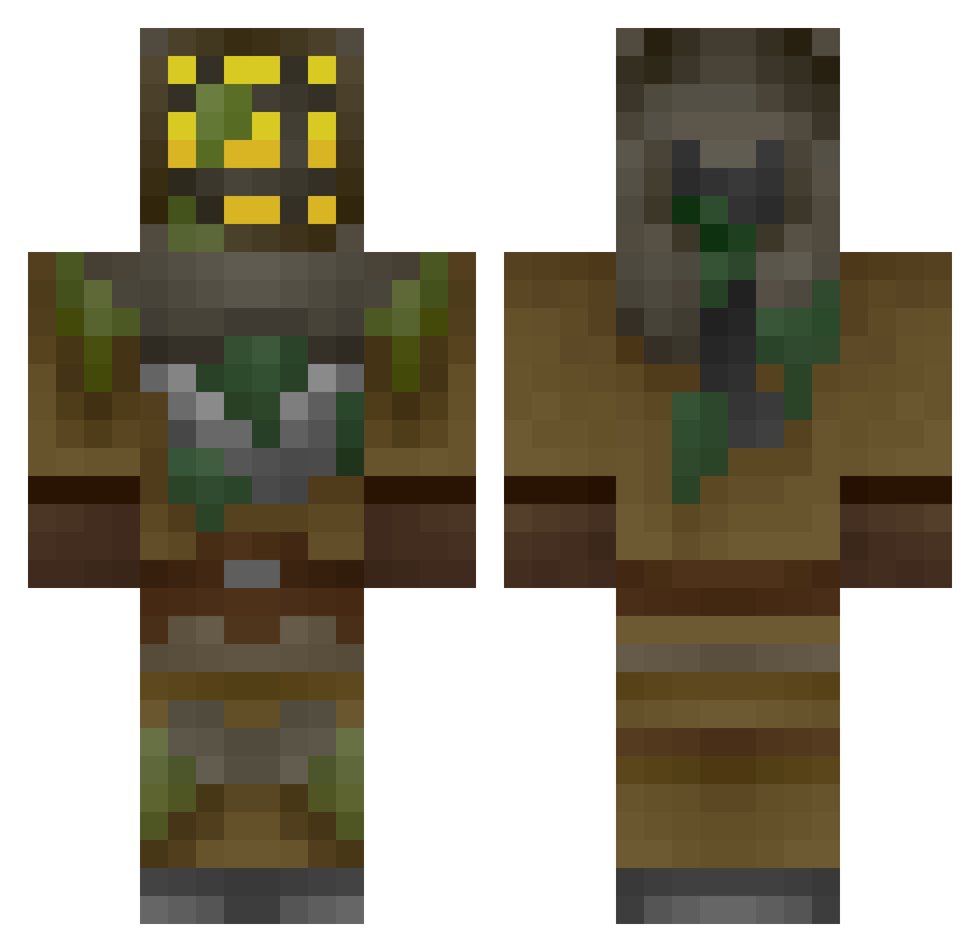 MaxHannity Minecraft skin, front and back view