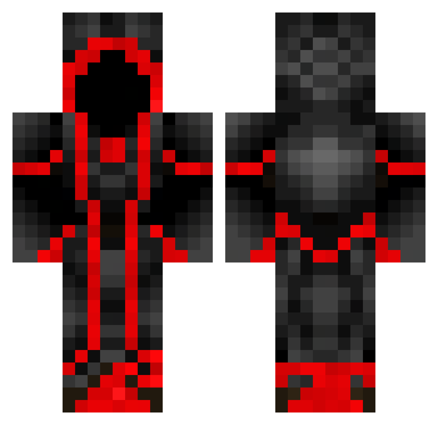 CCentrellen Minecraft skin, front and back view