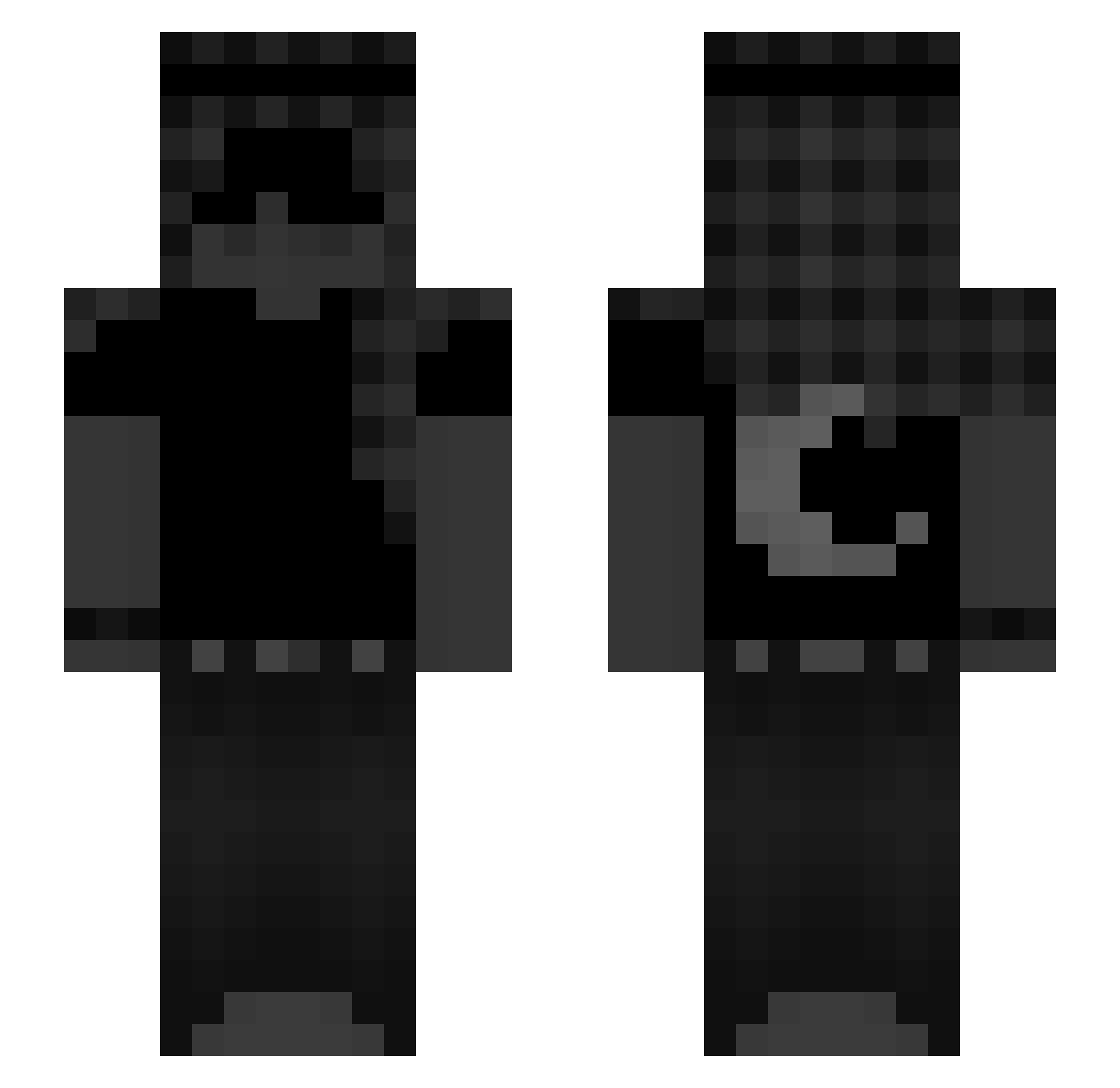 vipexx12 Minecraft skin, front and back view